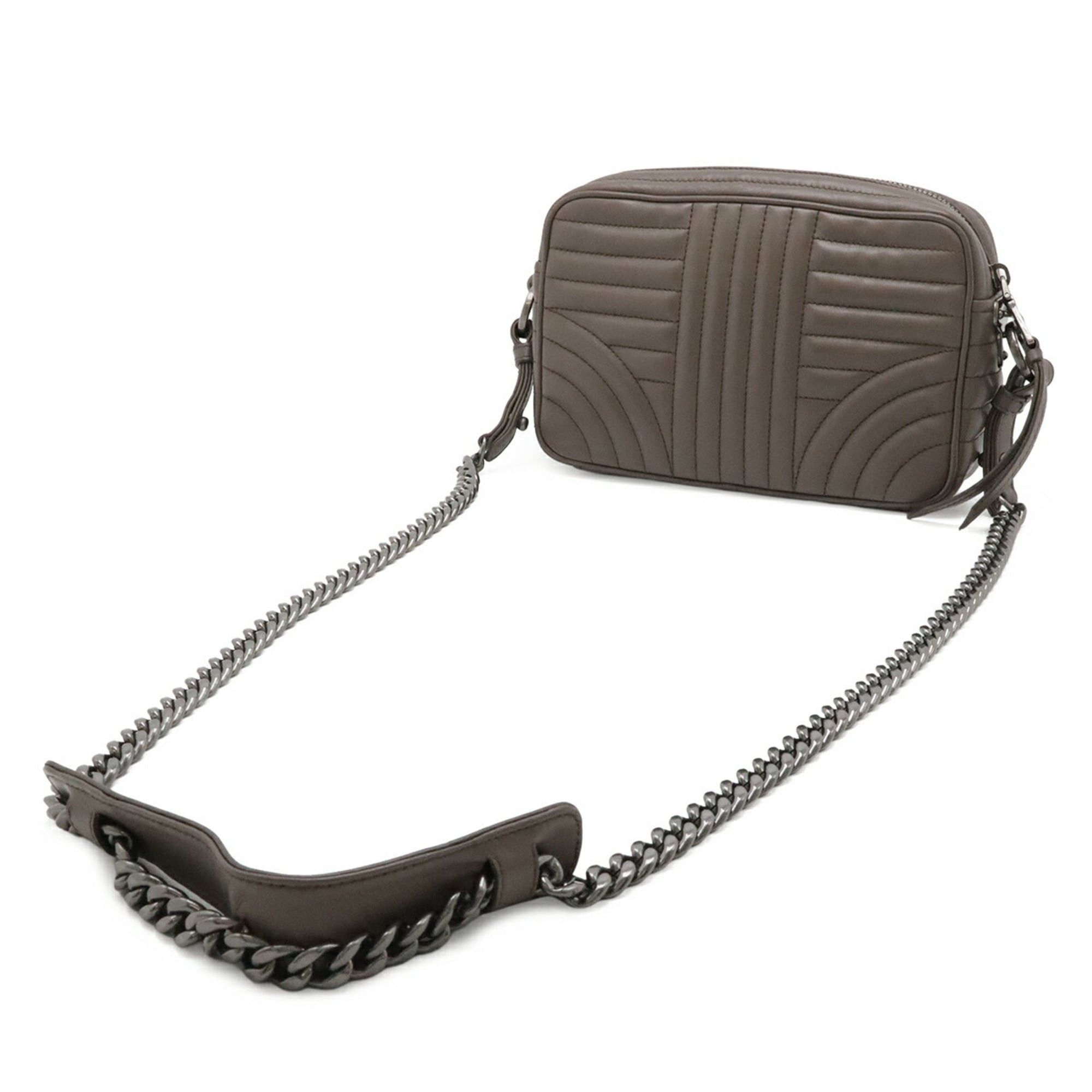 Prada PRADA VITELLO PHENIX Rhinestone Shoulder Bag/Clutch Bag, Leather, Greige, Purchased from an Overseas Boutique, 1BH103 Size ONE SIZE - 3 Thumbnail