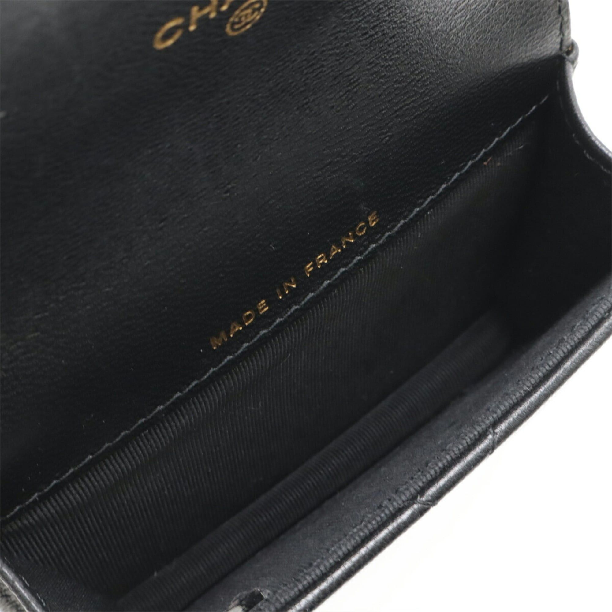 Chanel CHANEL Matelassé Coco Mark Mini Waist Bag/Waist Pouch with Chain, Leather, Black AP2549 Size ONE SIZE - 6 Thumbnail