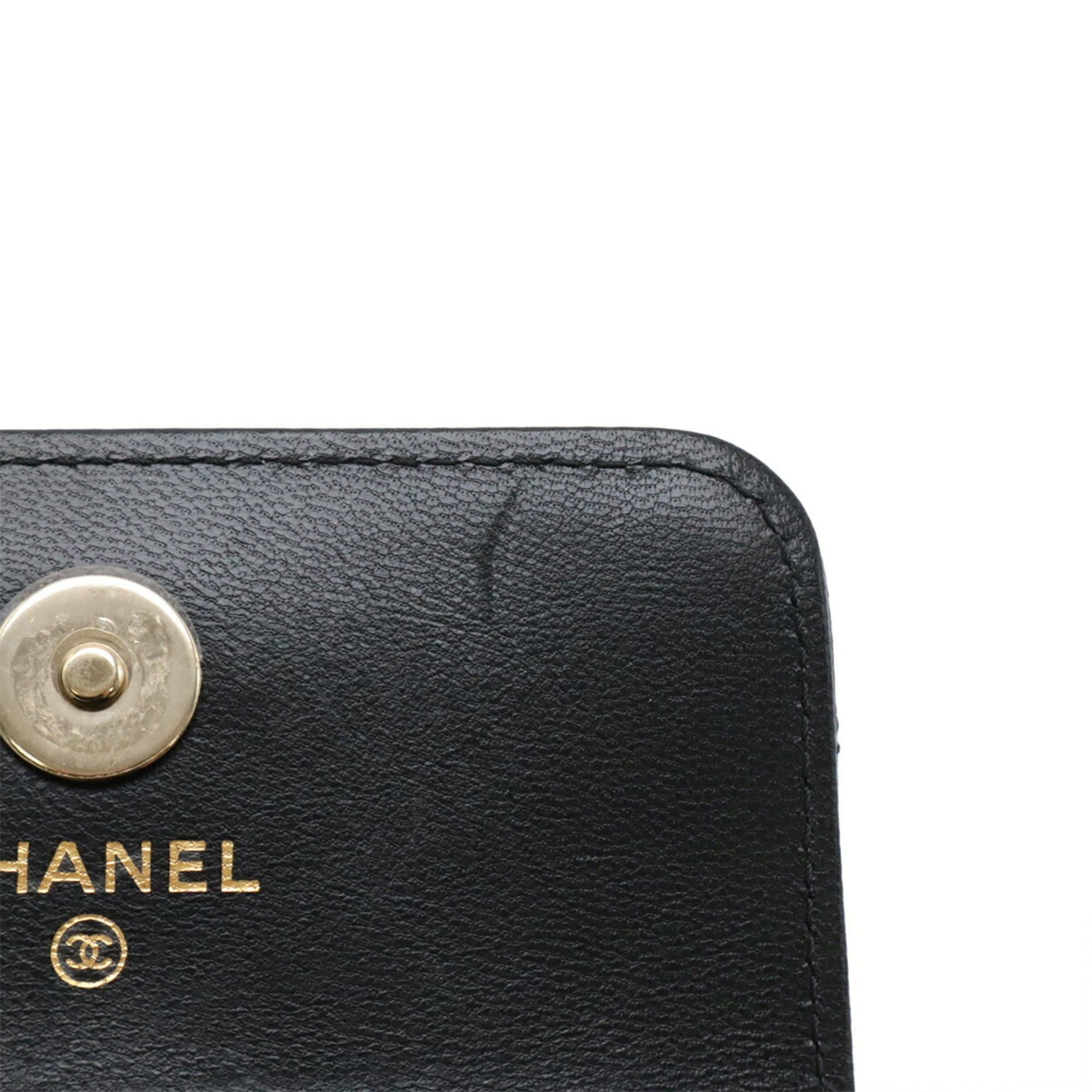 Chanel CHANEL Matelassé Coco Mark Mini Waist Bag/Waist Pouch with Chain, Leather, Black AP2549 Size ONE SIZE - 8 Thumbnail