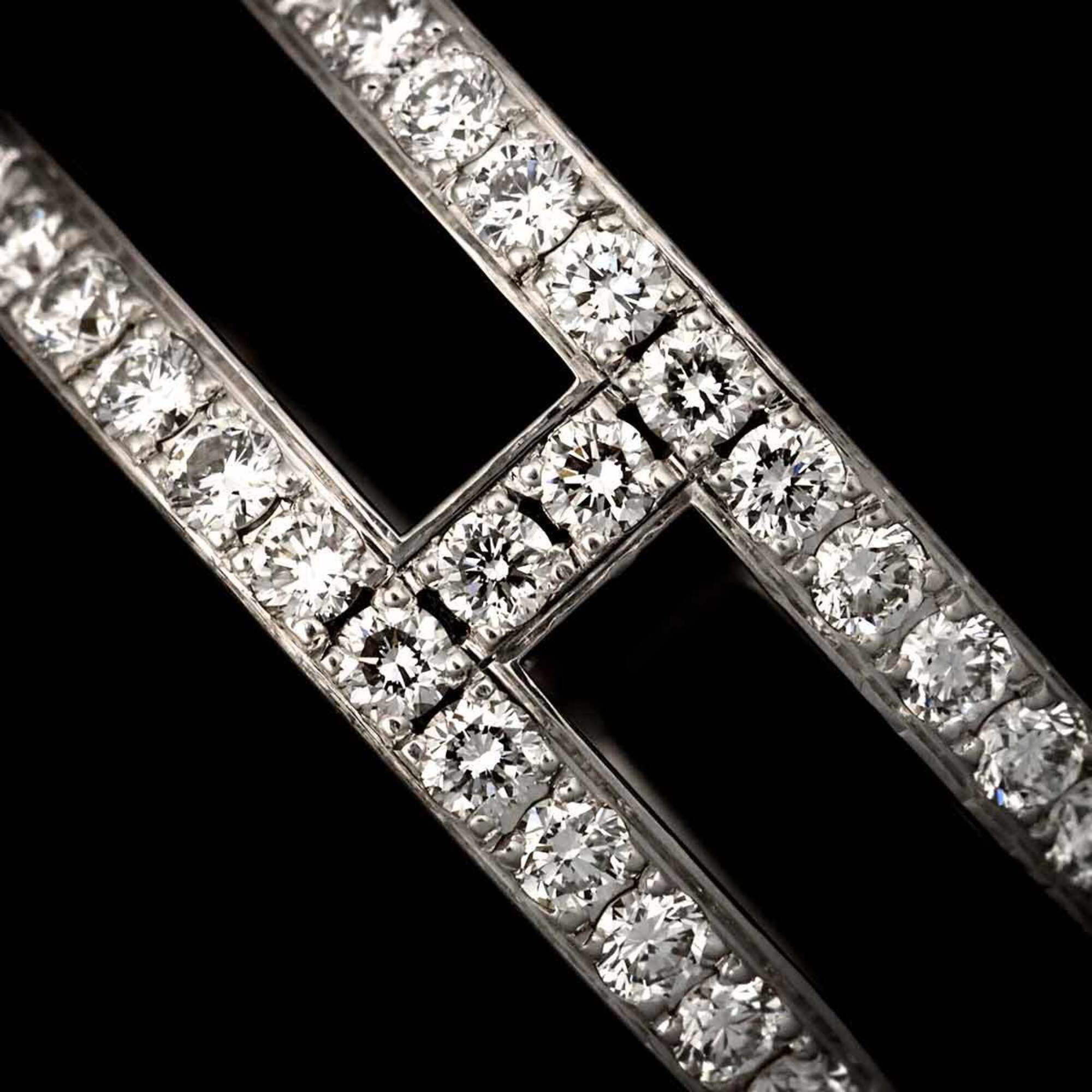 Hermes Hermes Ariane Chaine d'Ancre #48 Ring with Diamonds, 18K White Gold (750) Size ONE SIZE - 7 Thumbnail