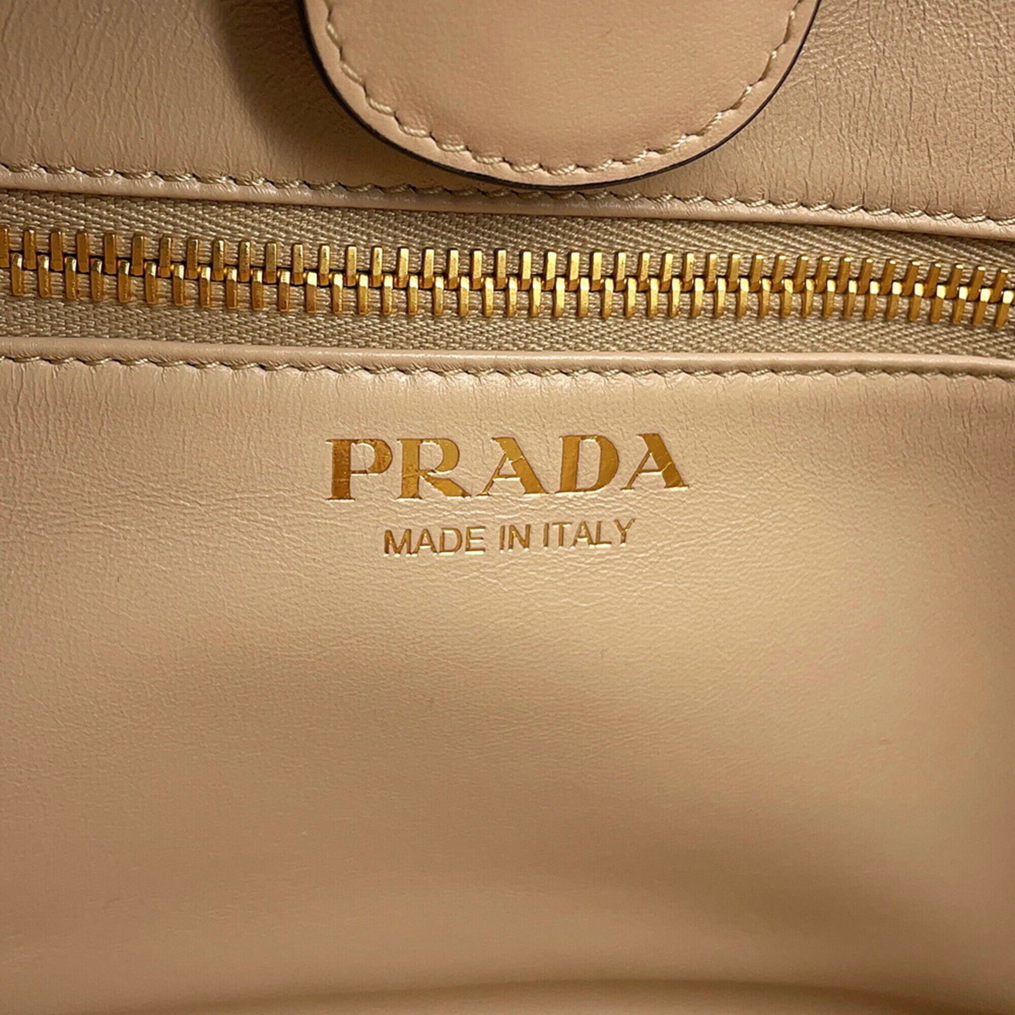 Prada Prada Tote Bag Medium Handbag Triangle Leather 1BG483 PRADA Size ONE SIZE - 15 Thumbnail