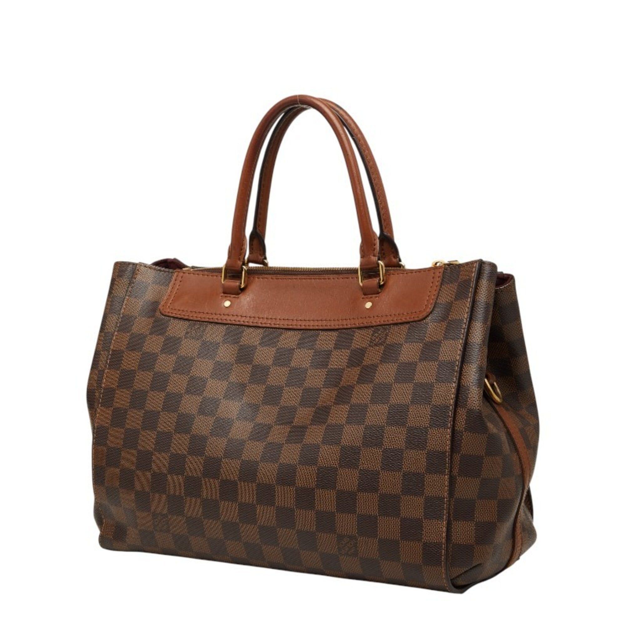 Louis Vuitton Louis Vuitton Damier Greenwich Handbag Shoulder Bag 2WAY N41337 Brown Leather Women's LOUIS VUITTON Size ONE SIZE - 2 Thumbnail