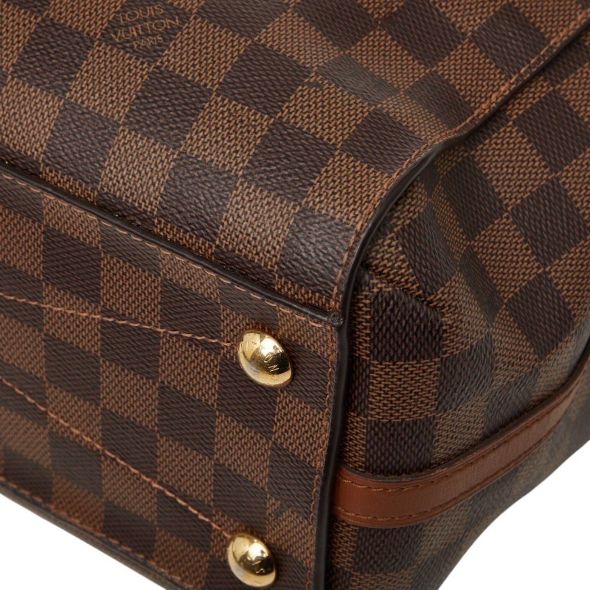Louis Vuitton Louis Vuitton Damier Greenwich Handbag Shoulder Bag 2WAY N41337 Brown Leather Women's LOUIS VUITTON Size ONE SIZE - 4 Thumbnail