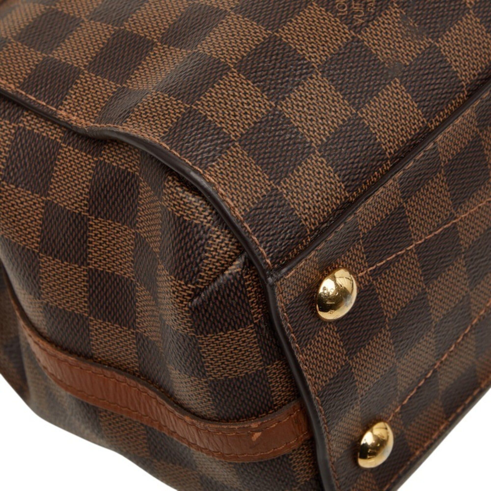 Louis Vuitton Louis Vuitton Damier Greenwich Handbag Shoulder Bag 2WAY N41337 Brown Leather Women's LOUIS VUITTON Size ONE SIZE - 5 Thumbnail