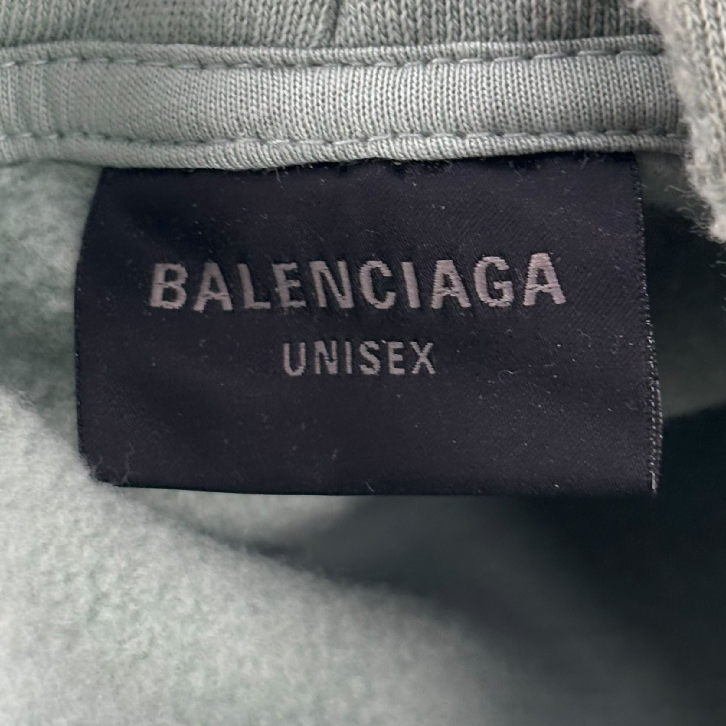 Balenciaga DIY Imprint Cropped Hoodie Sage Green Size US L / EU 52-54 / 3 - 5 Thumbnail