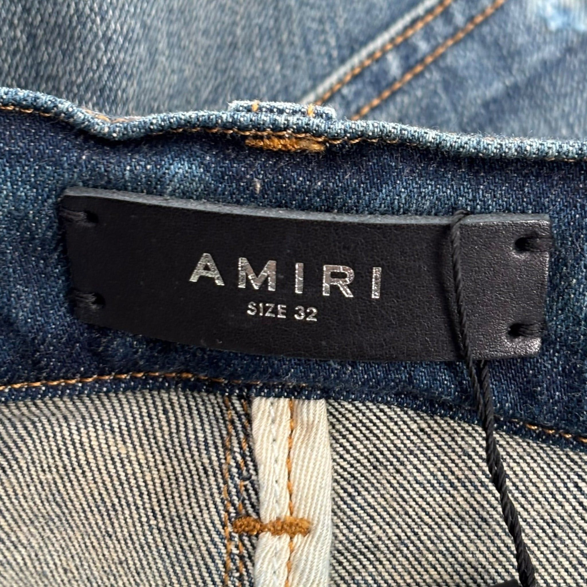 Amiri Blue Bandana Knee Patch Jeans Size US 32 / EU 48 - 3 Thumbnail