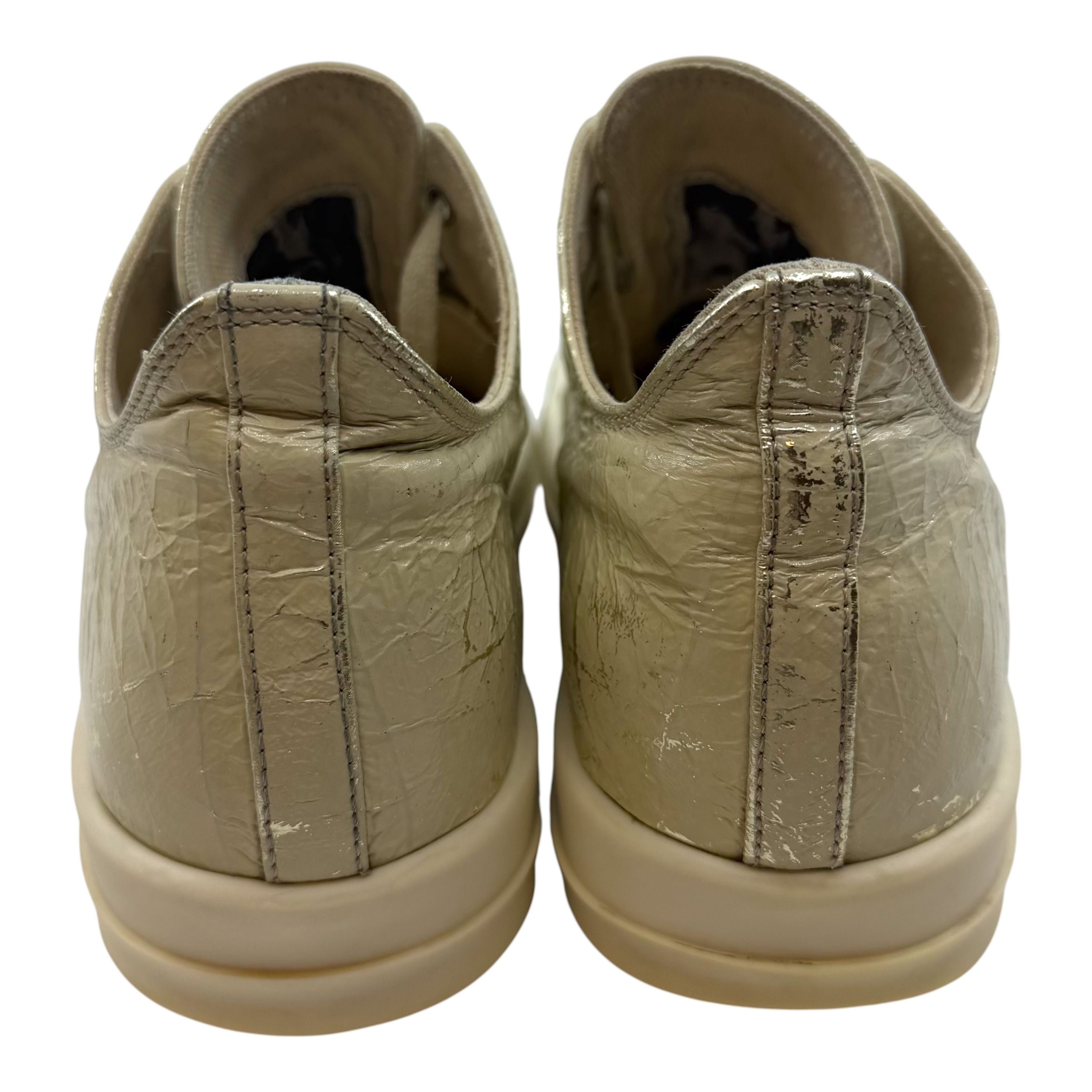 Rick Owens DRKSHDW Ramone Low Foil Metallic Pale Sneaker Size US 5 / EU 37 - 4 Thumbnail