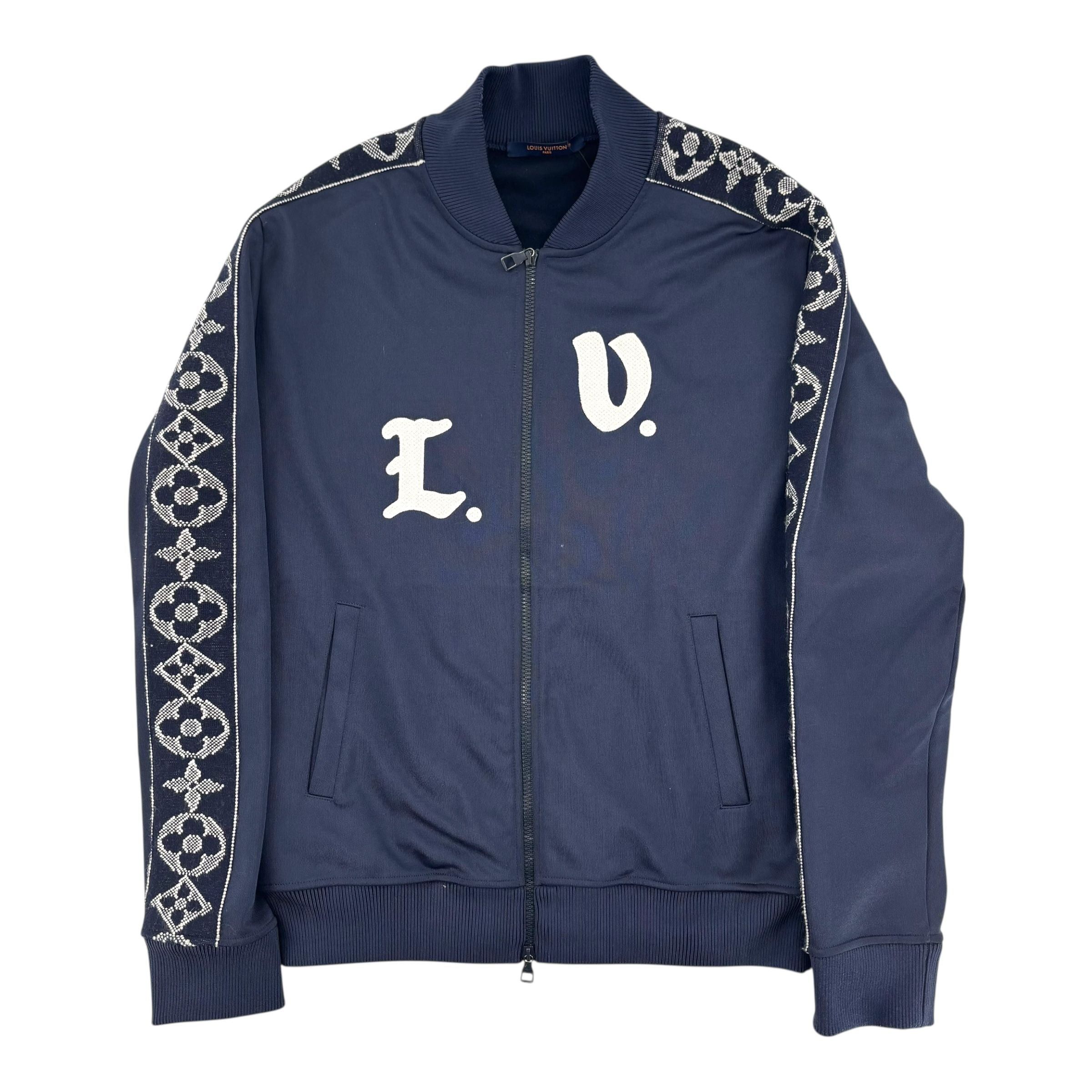 Louis Vuitton Flower Band Embroidered Track Jacket Navy Size US L / EU 52-54 / 3 - 2 Thumbnail