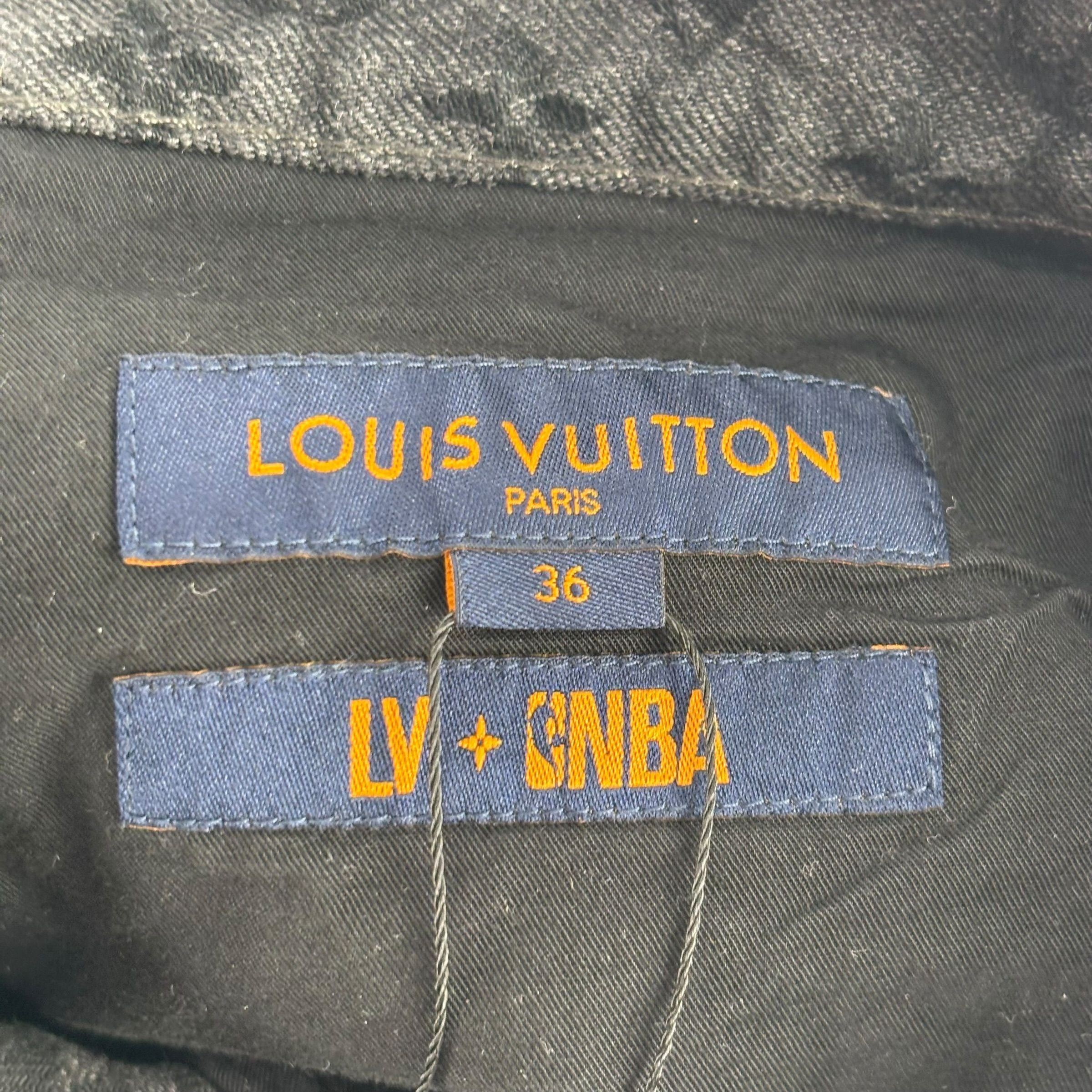 Louis Vuitton NBA Monogram Logo Denim Jeans Black Size US 28 / EU 44 - 4 Thumbnail