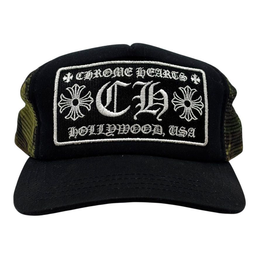 Chrome Hearts CH Hollywood Trucker Hat Black/Camo Size ONE SIZE - 2 Thumbnail