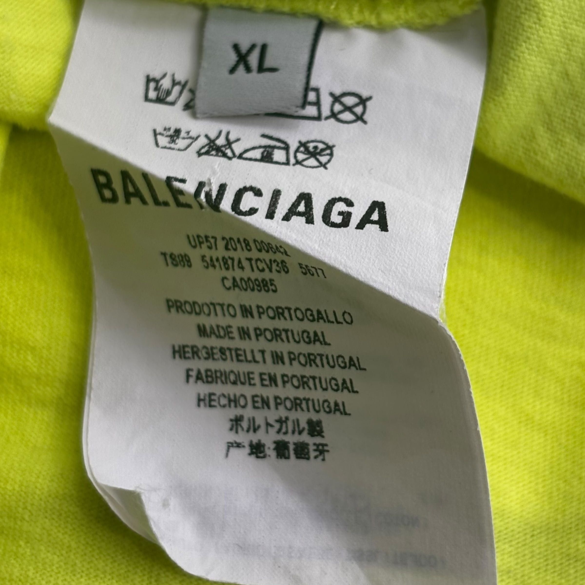Balenciaga WFP Tee "Neon Green" Size US XL / EU 56 / 4 - 5 Thumbnail