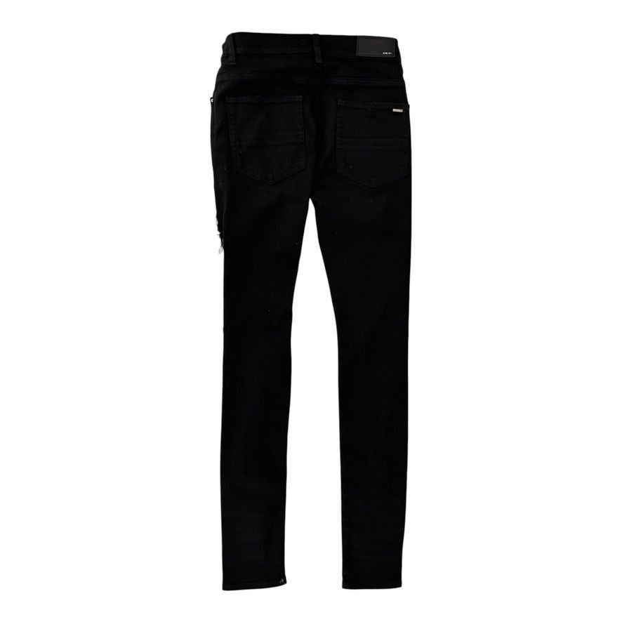 Amiri Black Distressed Skinny Jeans Size US 29 - 2 Thumbnail
