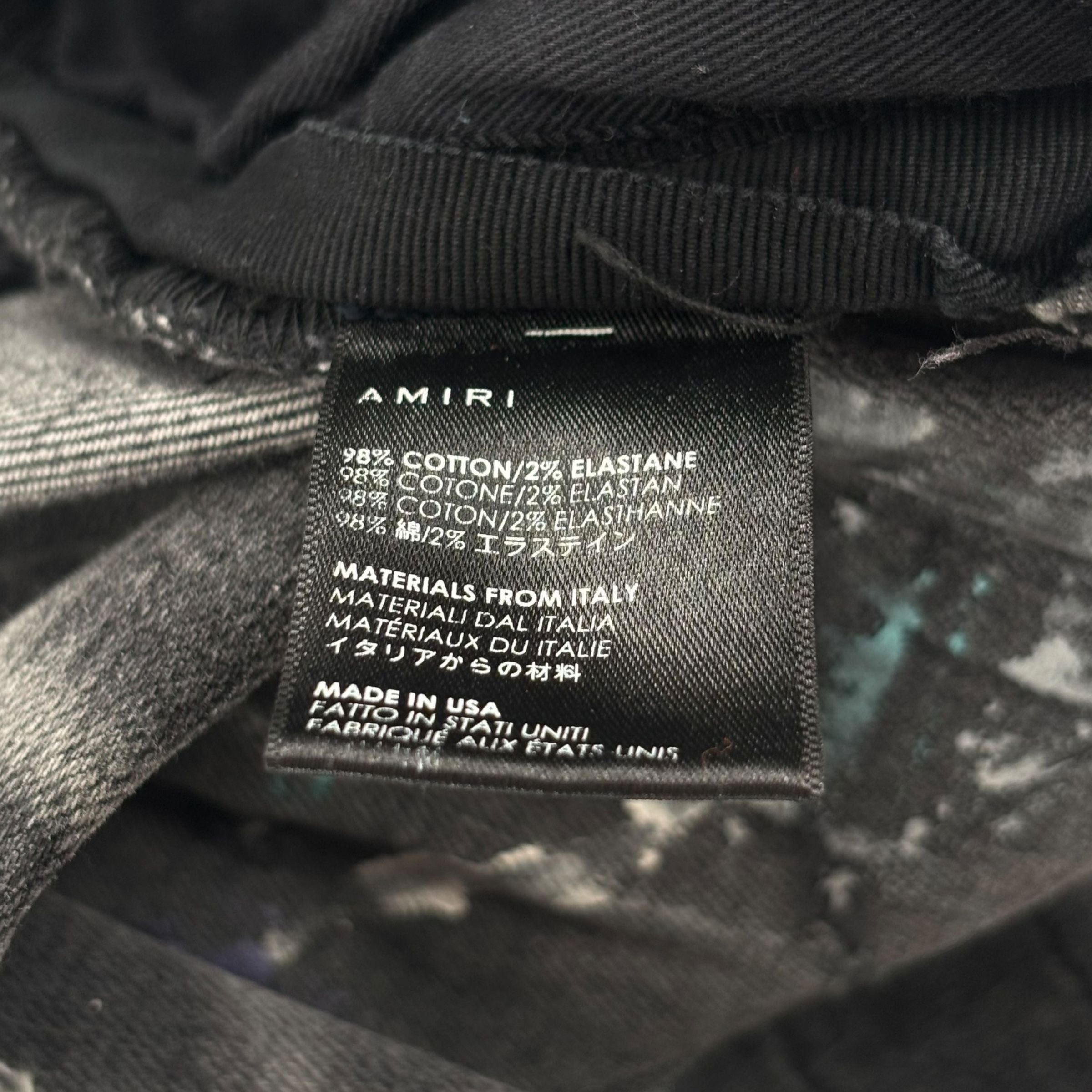 Amiri Paint Splatter Grey Skinny Jeans Size US 32 / EU 48 - 4 Thumbnail