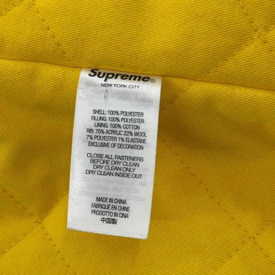 Supreme Mitchell & Ness Sequin Logo Varsity Jacket Gold Size US XL / EU 56 / 4 - 4 Thumbnail
