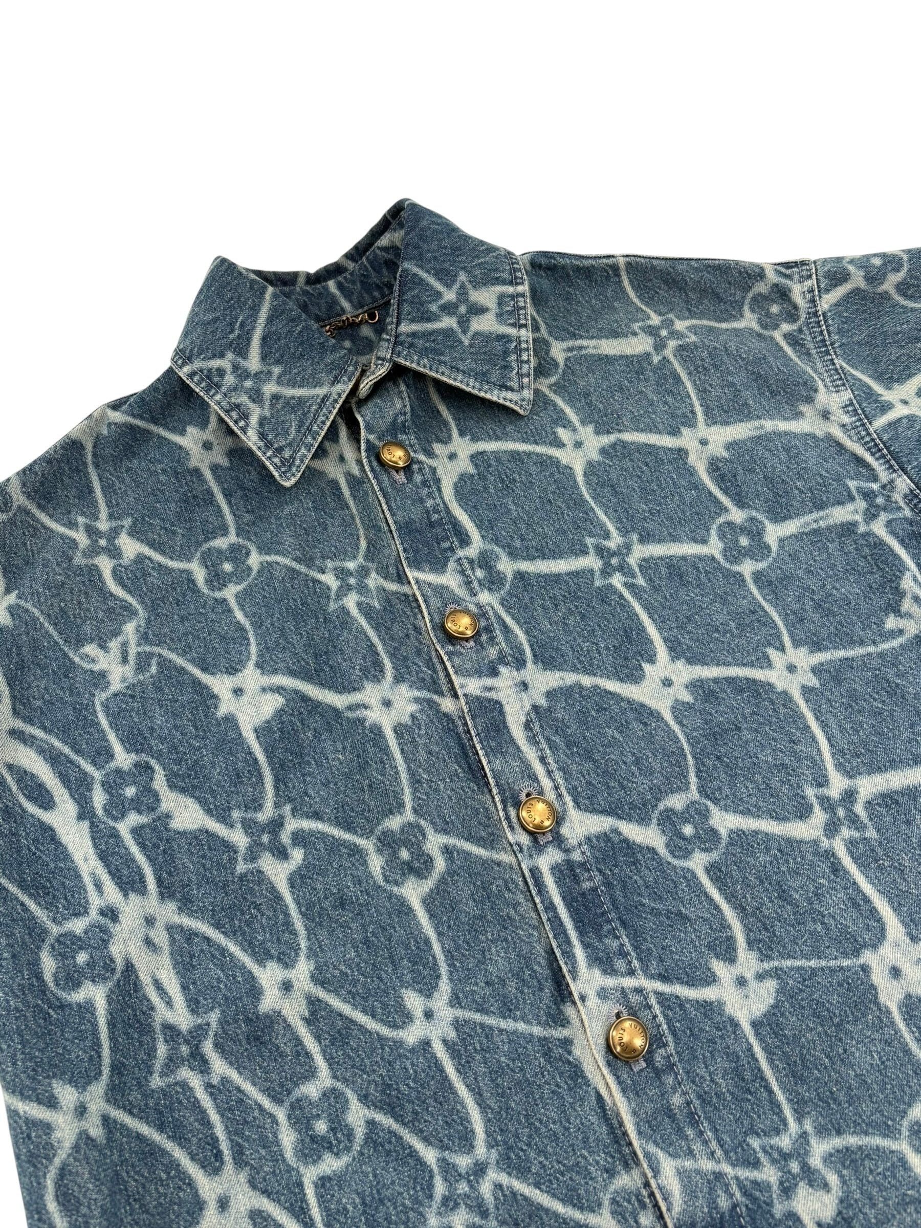 Louis Vuitton Barb Wire Monogram Denim Shirt Size US XS / EU 42 / 0 - 2 Thumbnail
