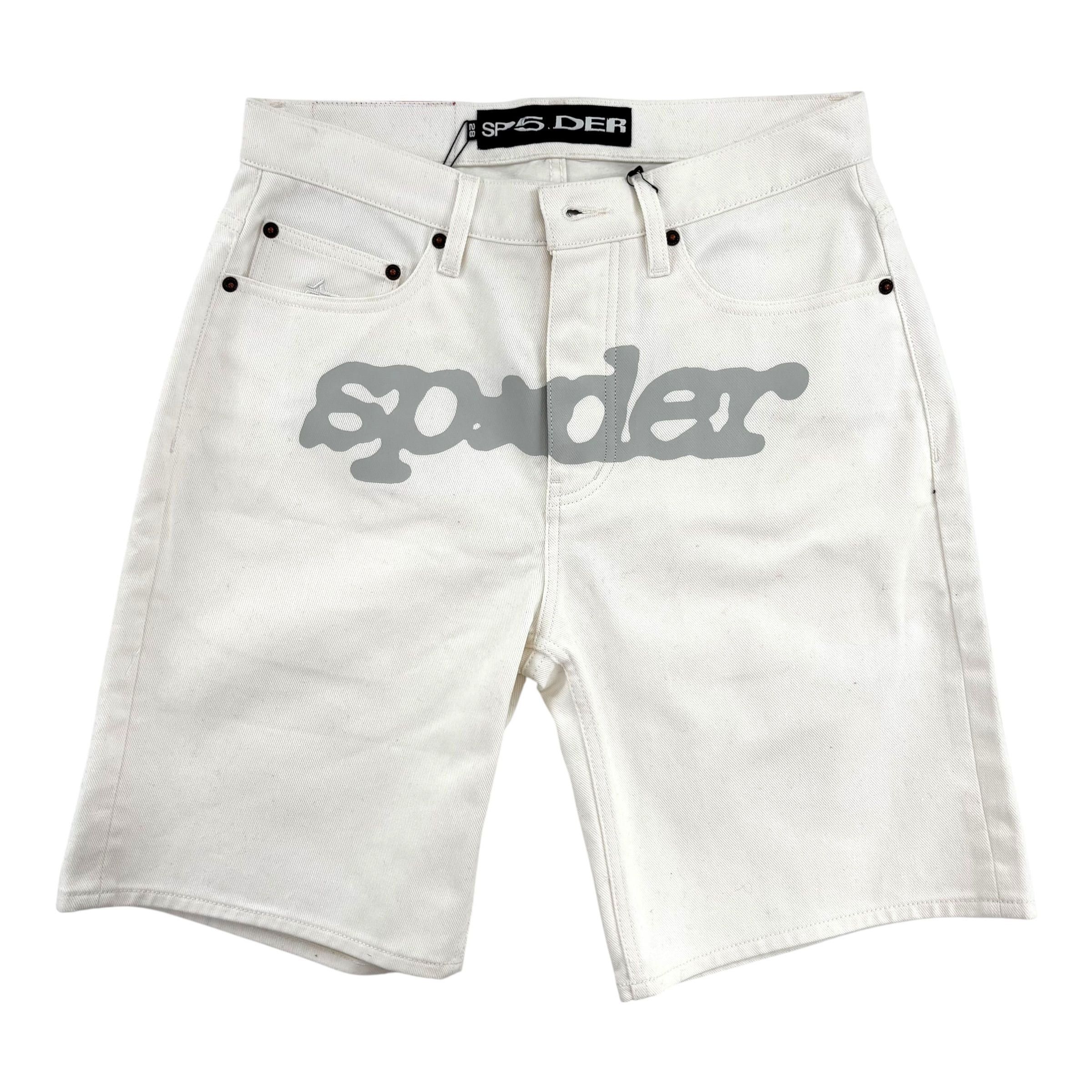 Sp5der V3 Logo Denim Short White Size US 36 / EU 52 - 2 Thumbnail