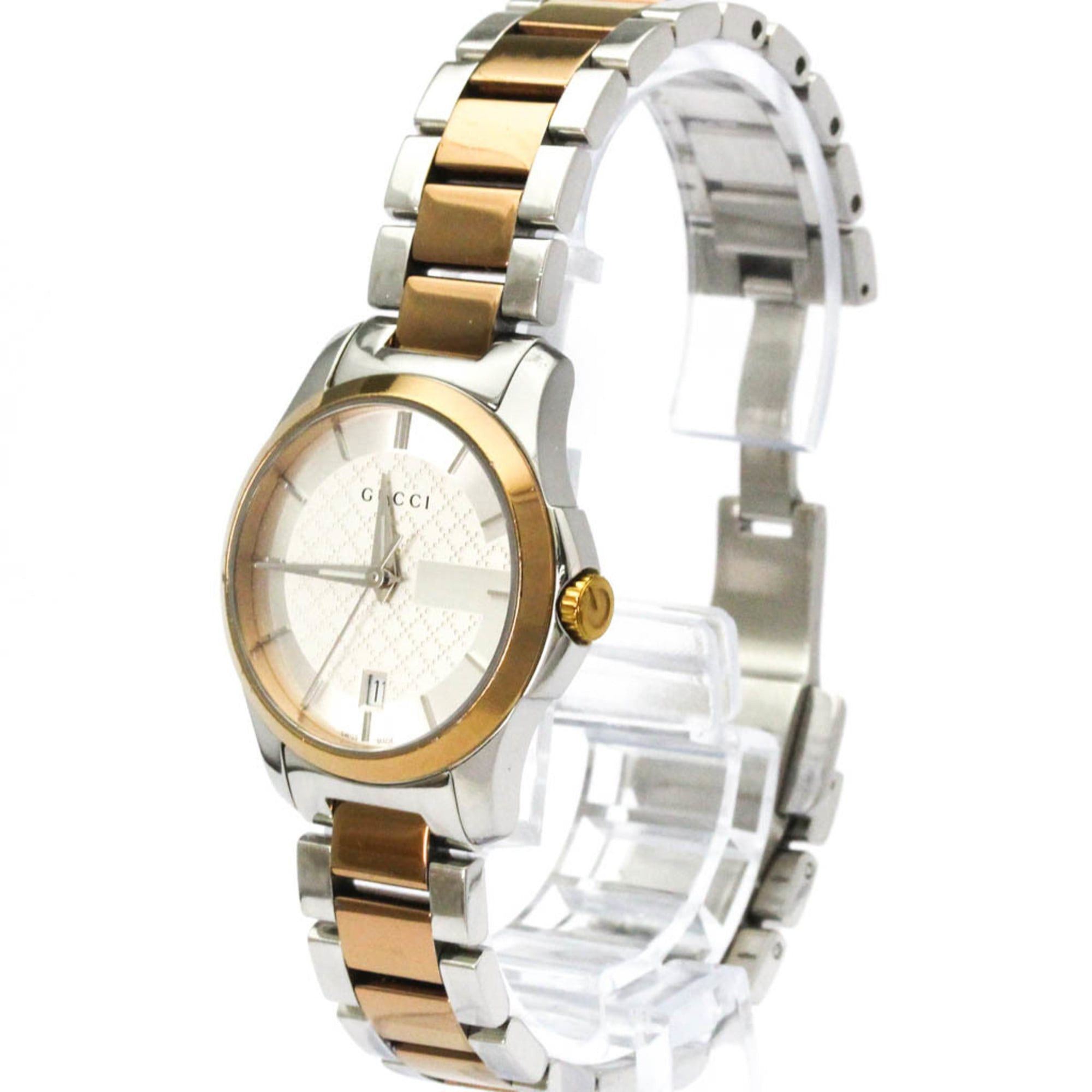 Gucci GUCCI G-Timeless Pink Gold Plated Steel Quartz Ladies Watch YA126528 126.5 Size ONE SIZE - 2 Thumbnail