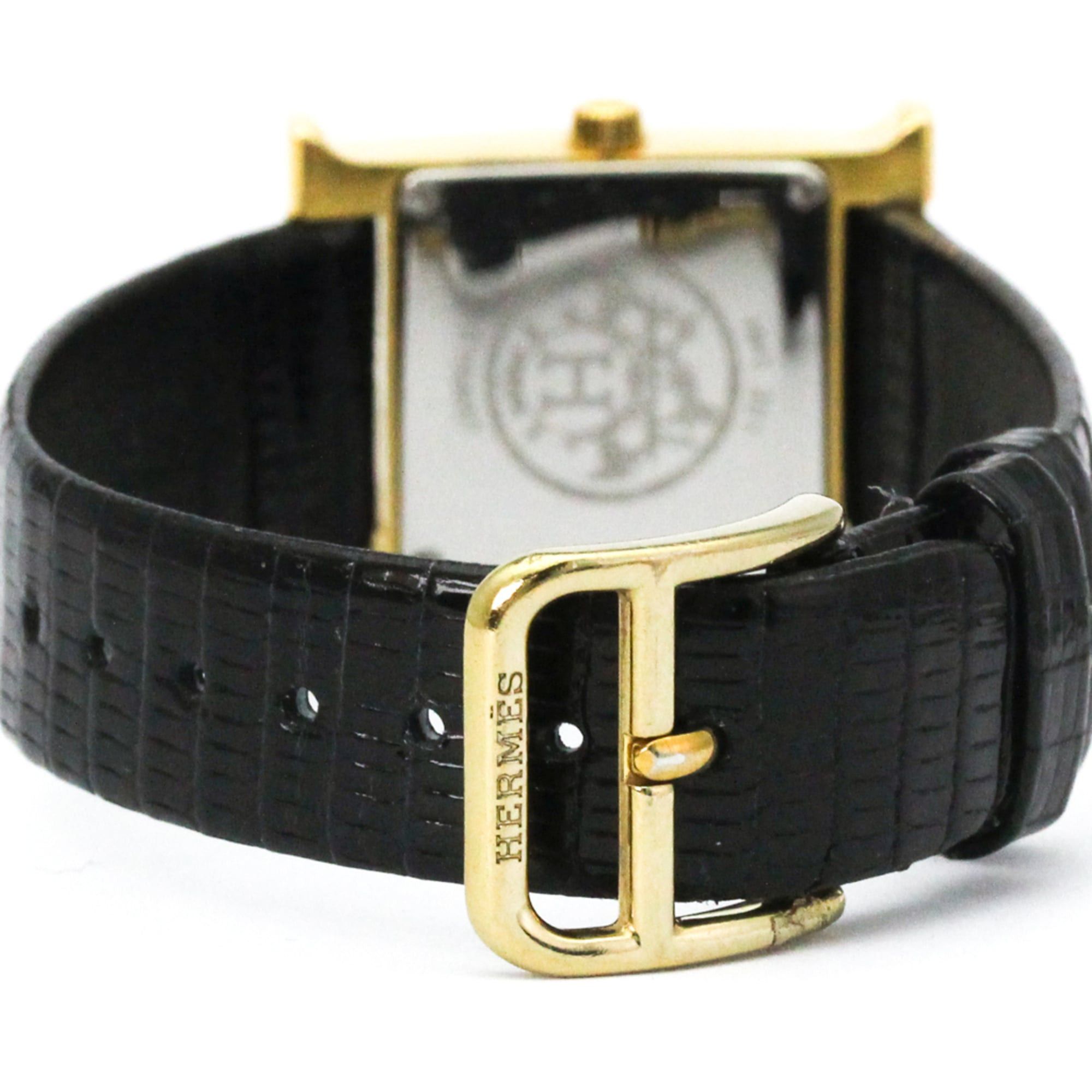 Hermes HERMES H Watch Gold Plated Leather Quartz Ladies Watch HH1.201 Size ONE SIZE - 5 Thumbnail