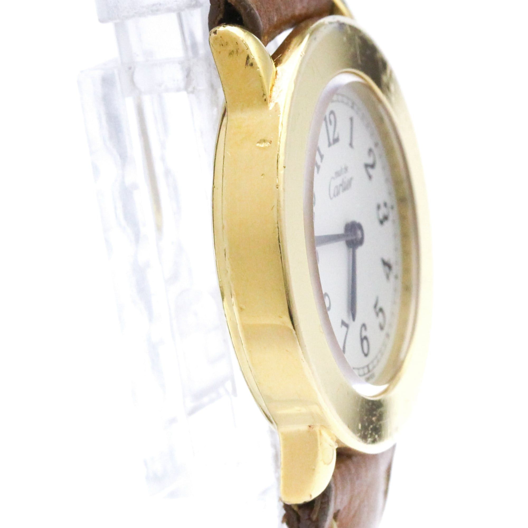 CARTIER Must Rondo Vermeil Gold Plated Steel Quartz Ladies Watch display picture 1