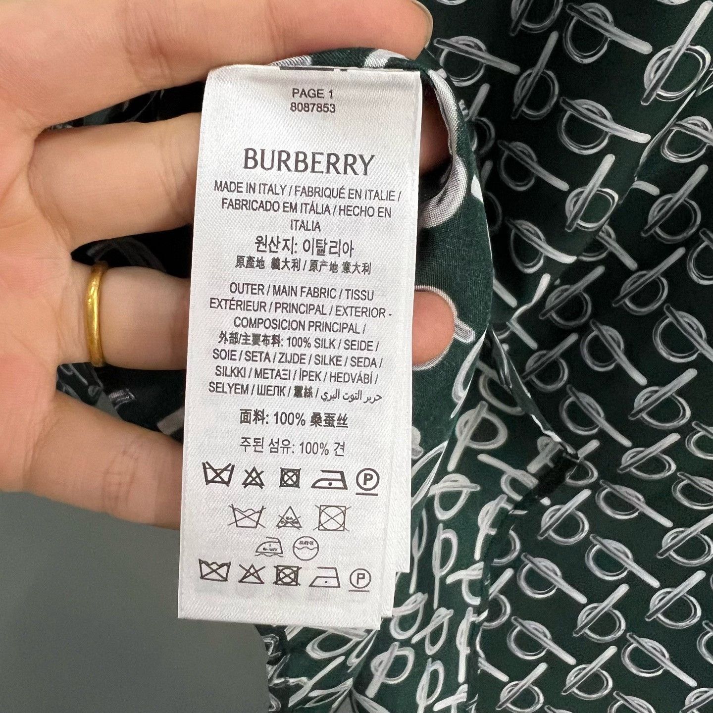 Burberry Burberry Monogram Print Button Up Shirt Size L Size US L / EU 52-54 / 3 - 4 Thumbnail