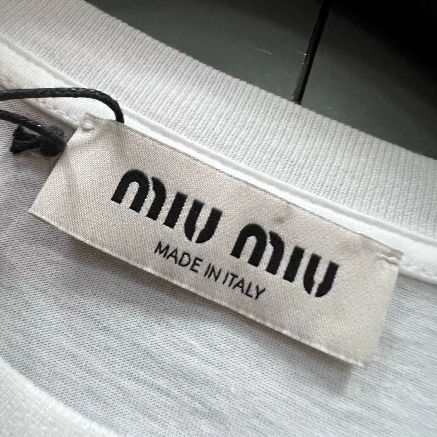 Miu Miu Miu Miu Logo White T-Shirt Size M / US 6-8 / IT 42-44 - 5 Thumbnail
