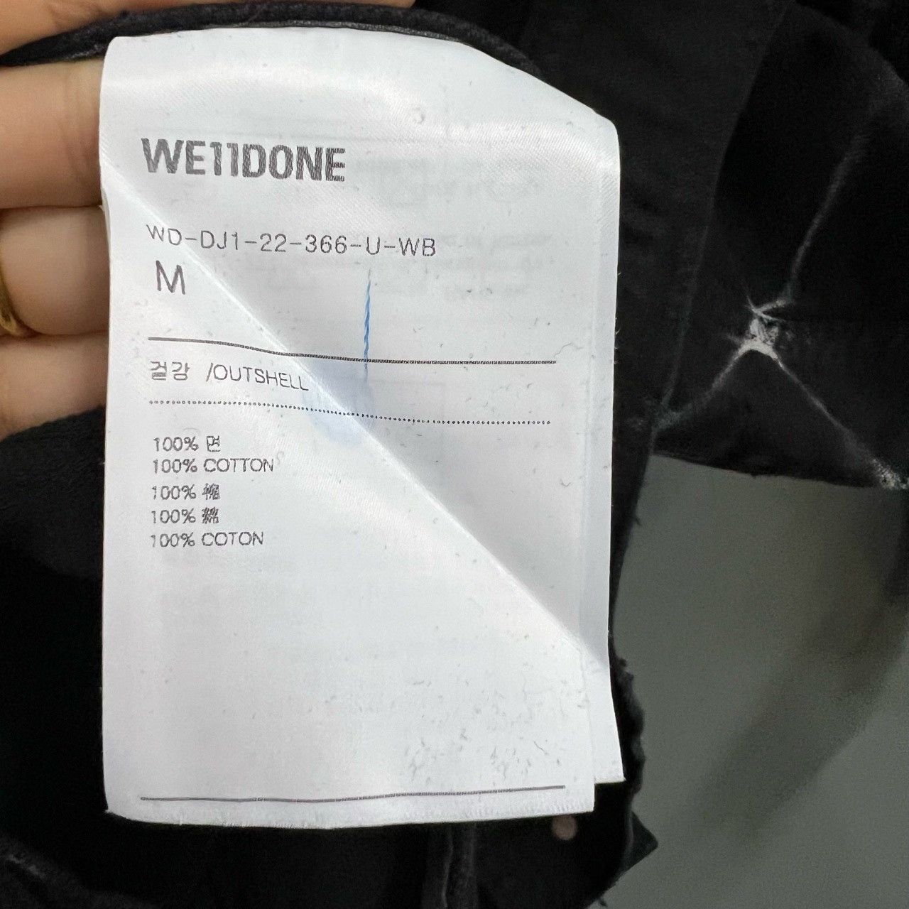 WE11DONE WE11DONE Wash Black Logo Denim Trucker Jacket Size M Size US M / EU 48-50 / 2 - 6 Thumbnail