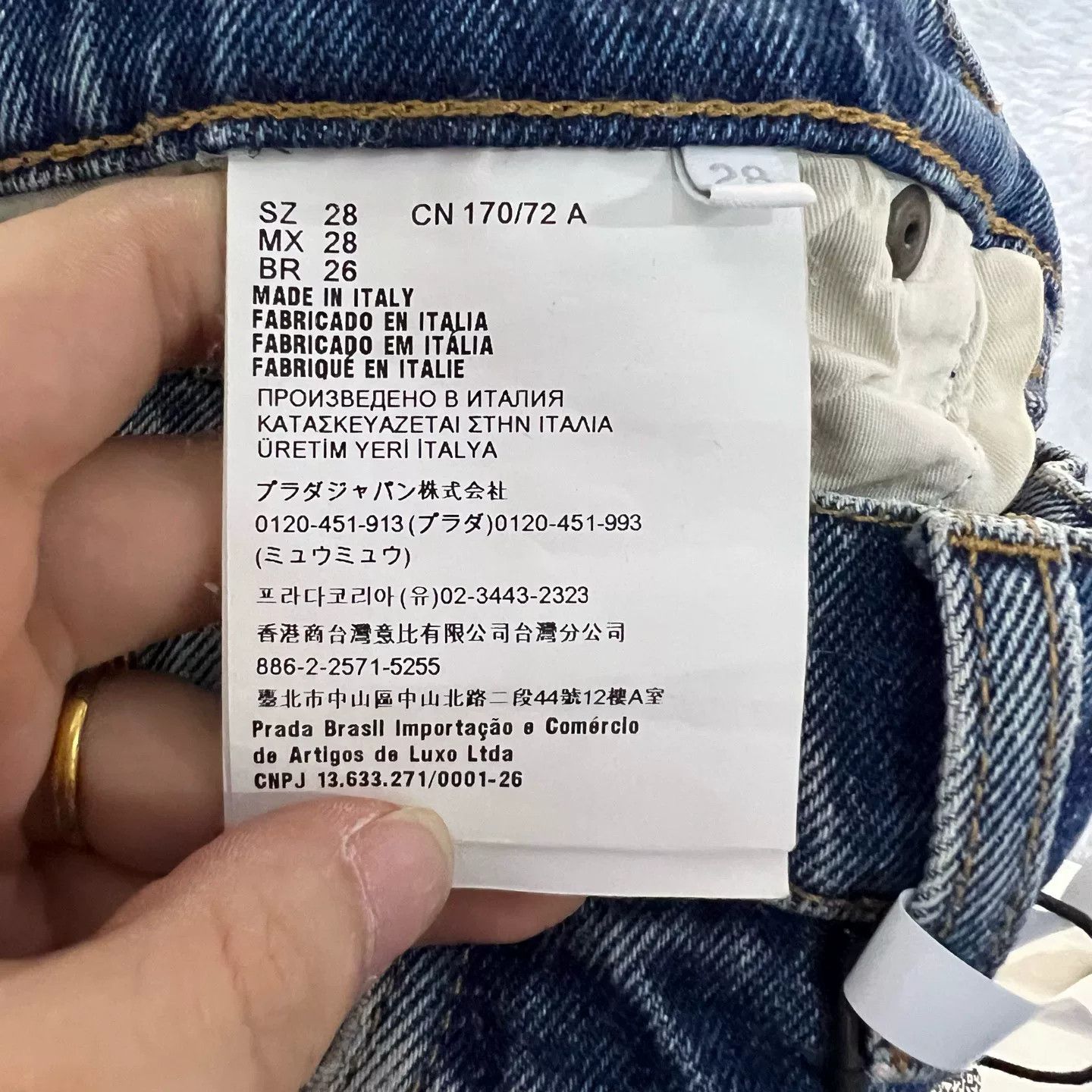 Prada Prada Blue Wash Denim Jeans Size 28 Size US 28 / EU 44 - 5 Thumbnail