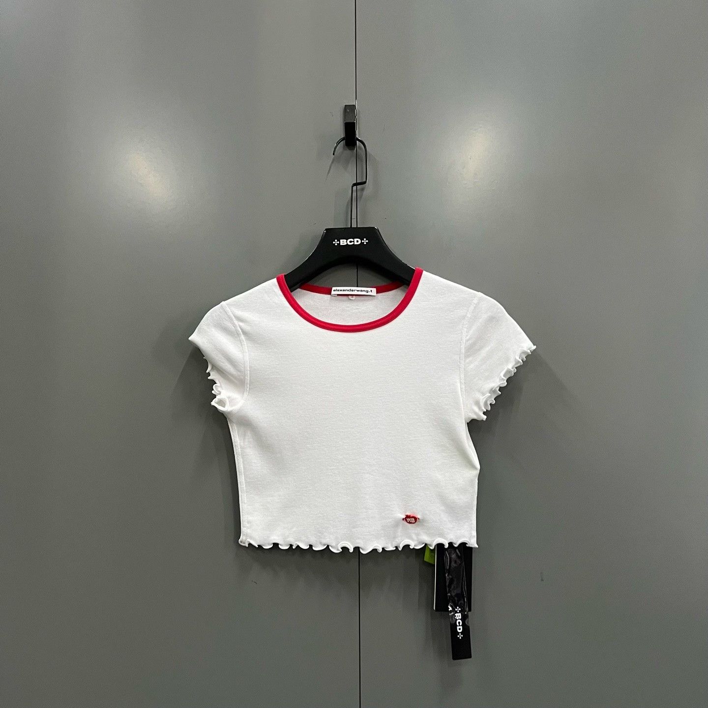 Alexander Wang Alexander Wang Logo Embroidered Crop Tee Size XS Size XS / US 0-2 / IT 36-38 - 2 Thumbnail