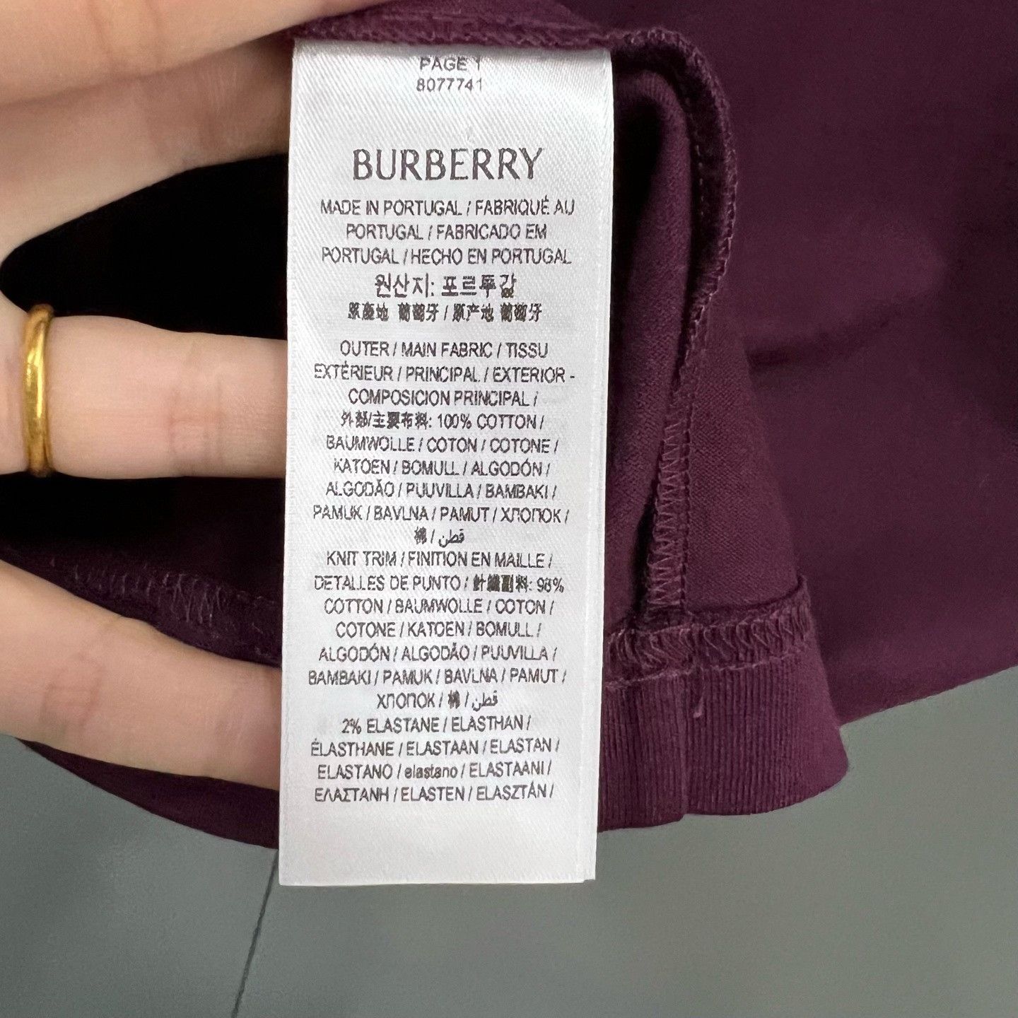 Burberry Burberry Embroidered Logo T-Shirt XS Size US XS / EU 42 / 0 - 4 Thumbnail