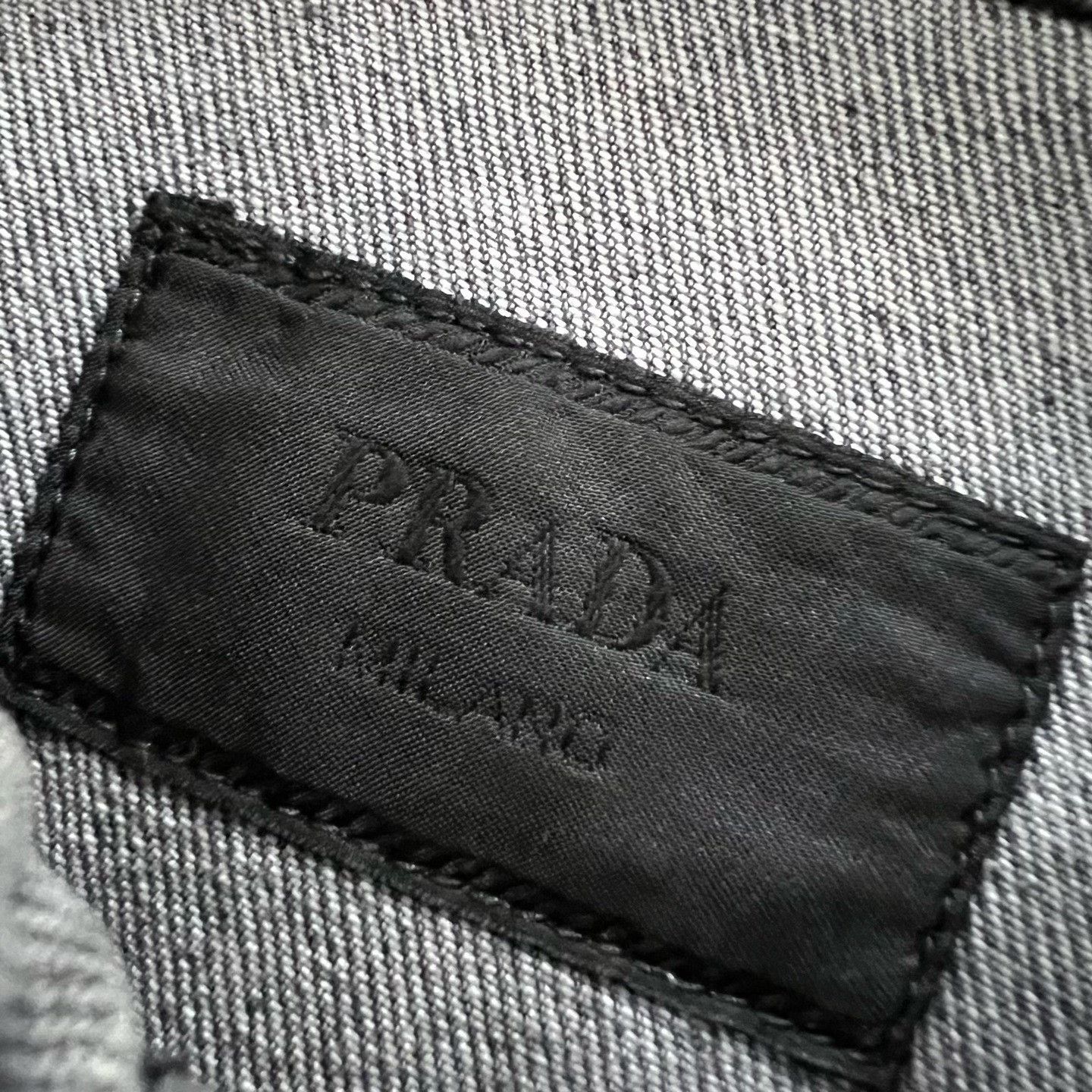 Prada Prada Gray Washed Denim Jacket Size M Size US M / EU 48-50 / 2 - 4 Thumbnail