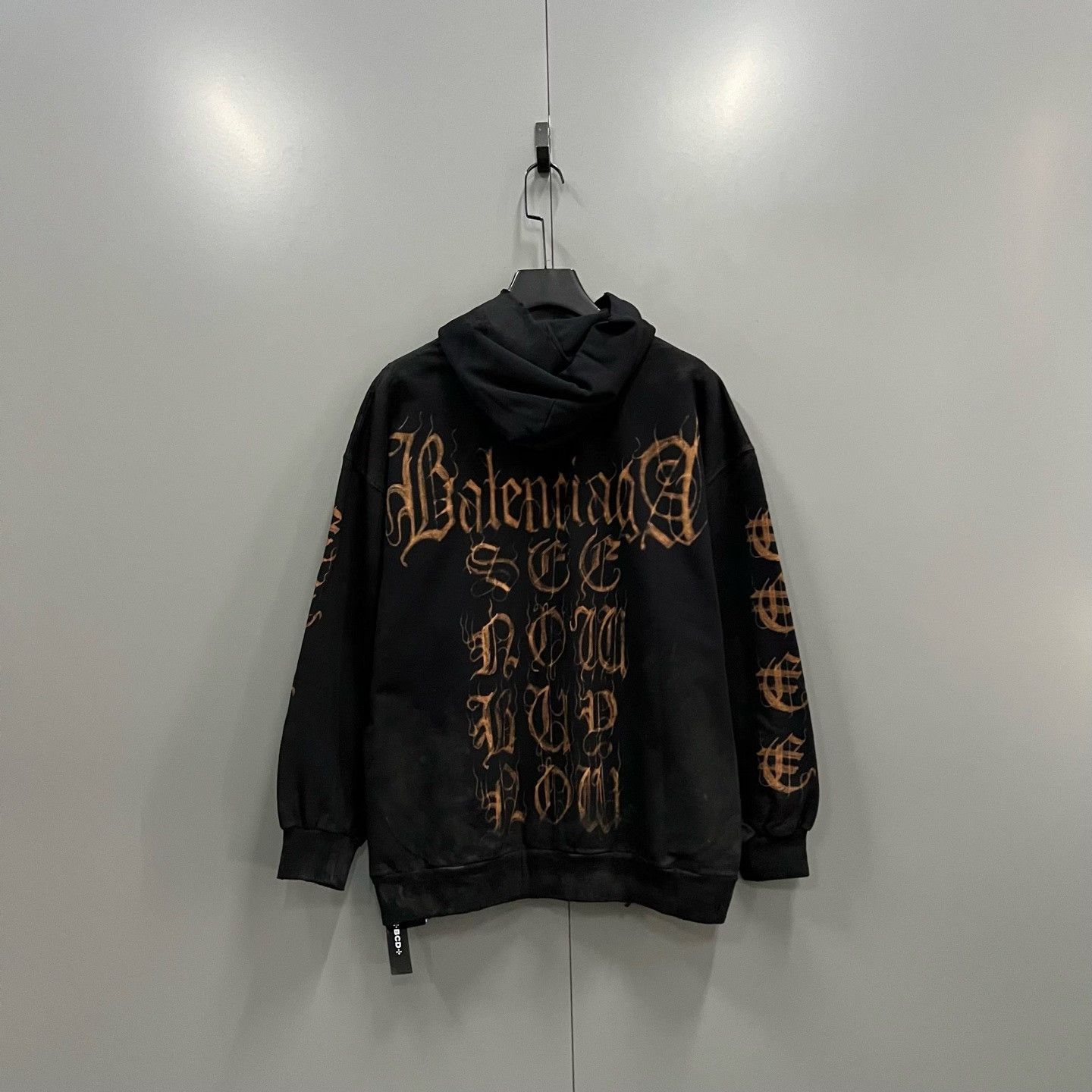 Balenciaga Balenciaga Script Print Zip Hoodie Size M Size US M / EU 48-50 / 2 - 3 Thumbnail