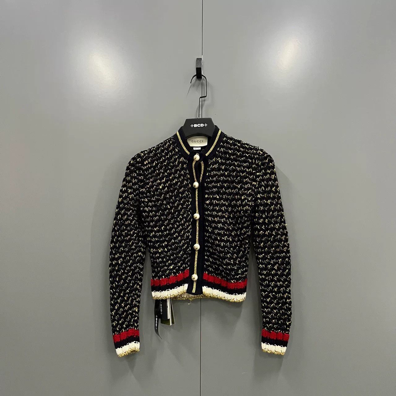 Gucci Gucci Metallic Knit Cardigan Size XS Size XS / US 0-2 / IT 36-38 - 2 Thumbnail