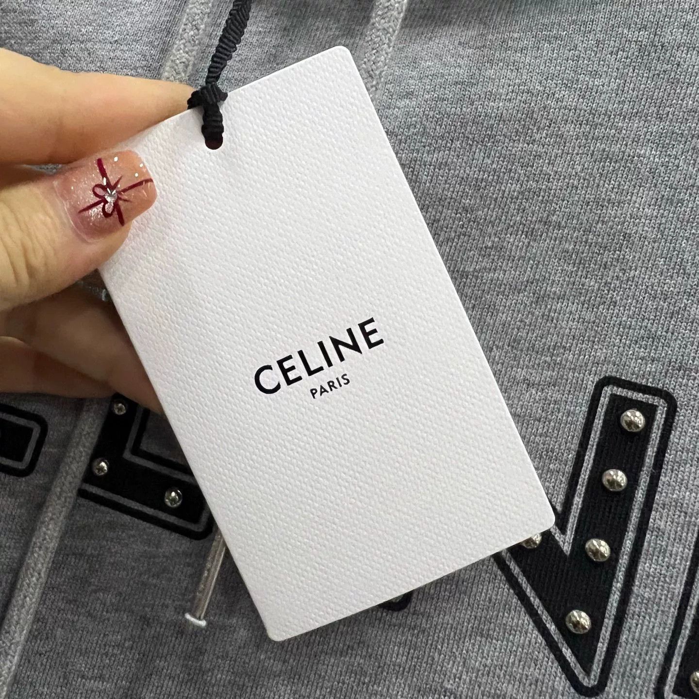 Celine Celine Rivet Logo Hoodie Size M Size US M / EU 48-50 / 2 - 5 Thumbnail