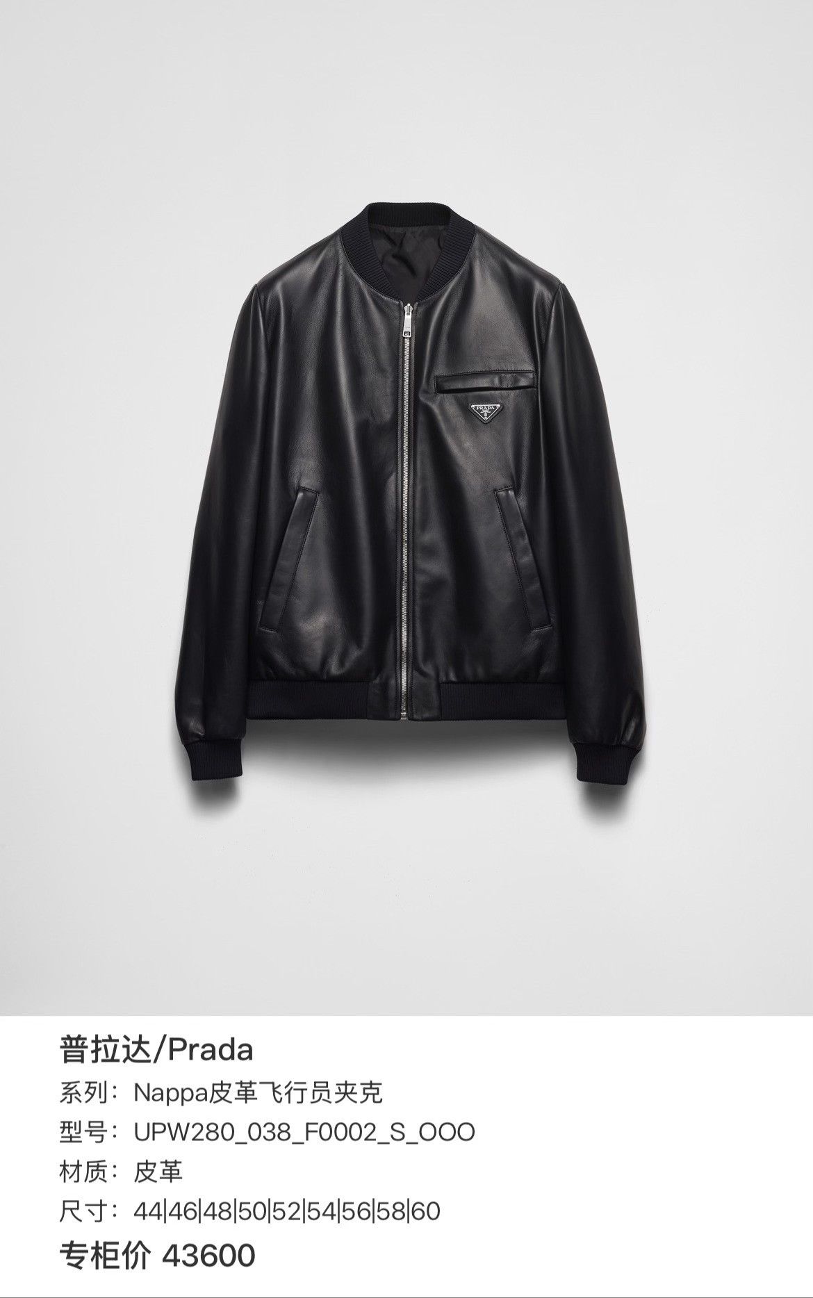 Prada Prada Reversible Leather Bomber Jacket Size 52 Size US L / EU 52-54 / 3 - 9 Thumbnail