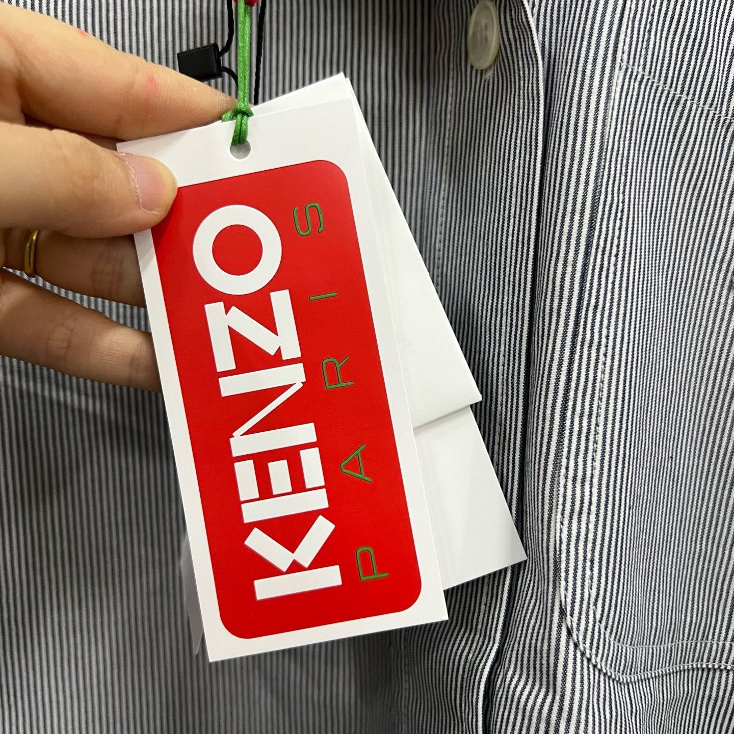 Kenzo Kenzo Striped Logo Patch Shirt Size US XXS Size US XXS / EU 40 - 5 Thumbnail