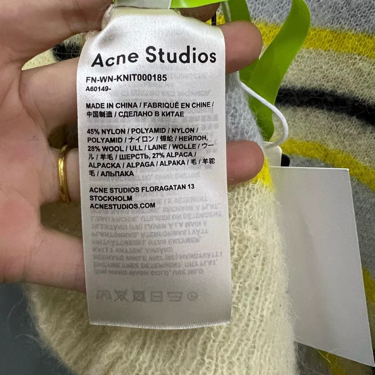 Acne Studios Acne Studios Striped Crewneck Sweater Size XS Size US XS / EU 42 / 0 - 5 Thumbnail