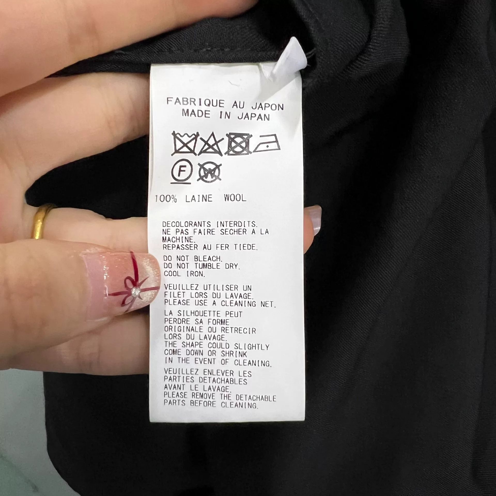Yohji Yamamoto Yohji Yamamoto Chain Detail Wool Shirt Size L Size US L / EU 52-54 / 3 - 4 Thumbnail