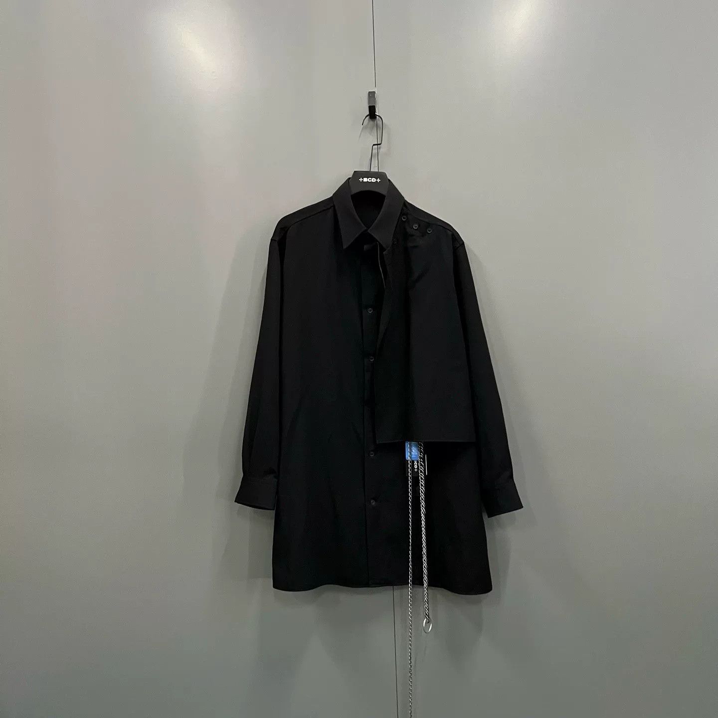 Yohji Yamamoto Yohji Yamamoto Chain Detail Wool Shirt Size L Size US L / EU 52-54 / 3 - 2 Thumbnail