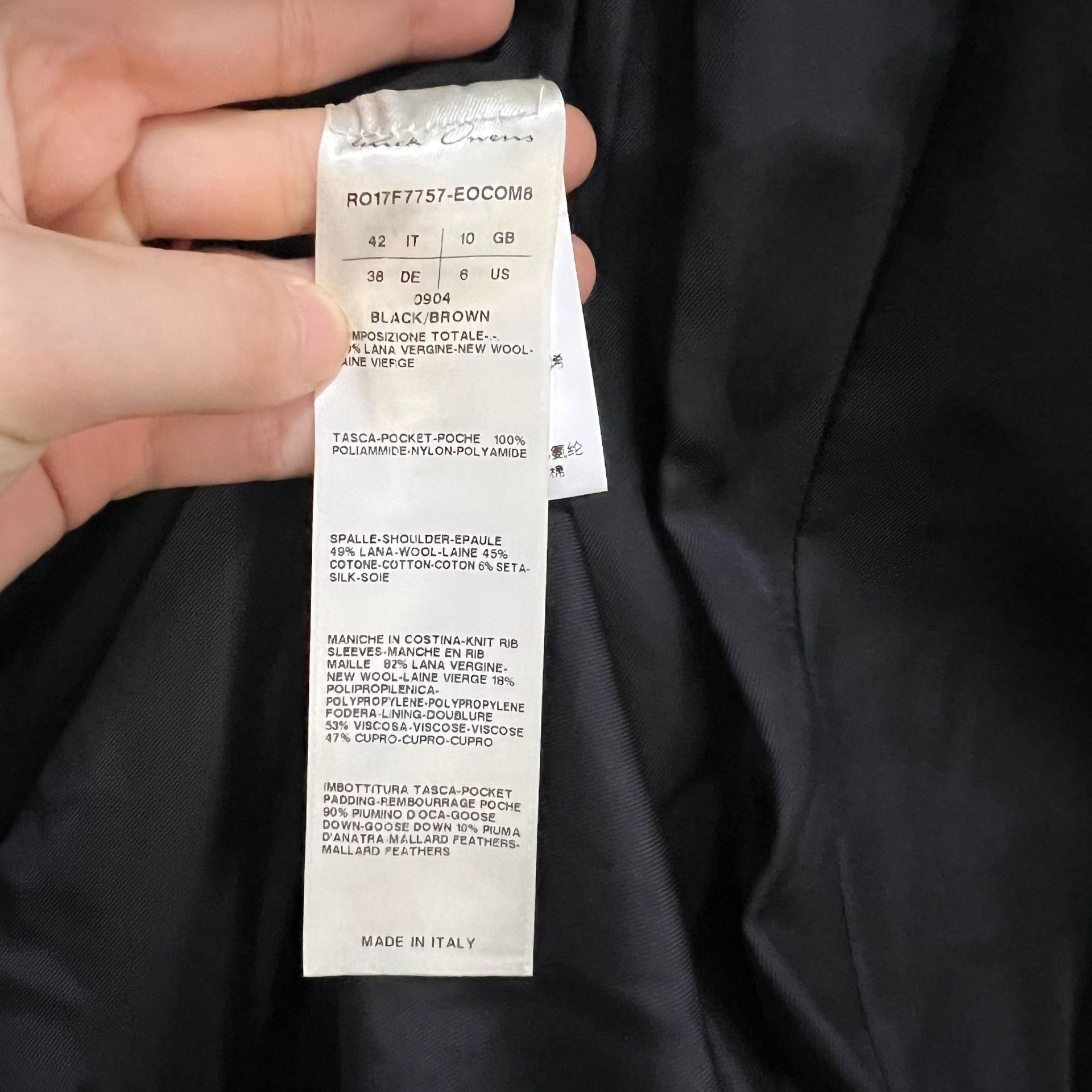 Rick Owens Rick Owens Wool Down Panel Jacket Size IT 42 Size M / US 6-8 / IT 42-44 - 5 Thumbnail