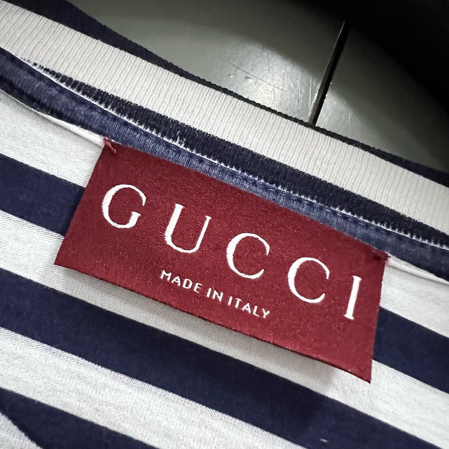 Gucci Gucci Striped Logo T-Shirt Size M Size US M / EU 48-50 / 2 - 4 Thumbnail