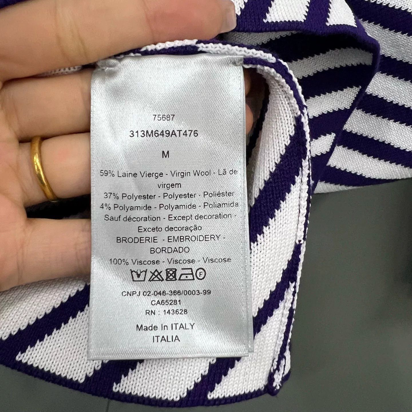 Dior Dior Logo Striped Half-Zip Sweater Size M Size US M / EU 48-50 / 2 - 4 Thumbnail