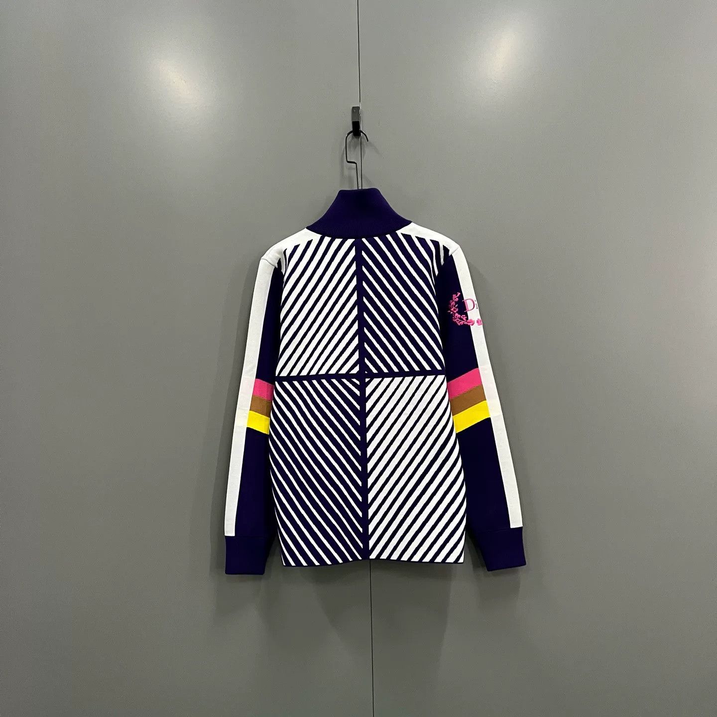 Dior Dior Logo Striped Half-Zip Sweater Size M Size US M / EU 48-50 / 2 - 3 Thumbnail