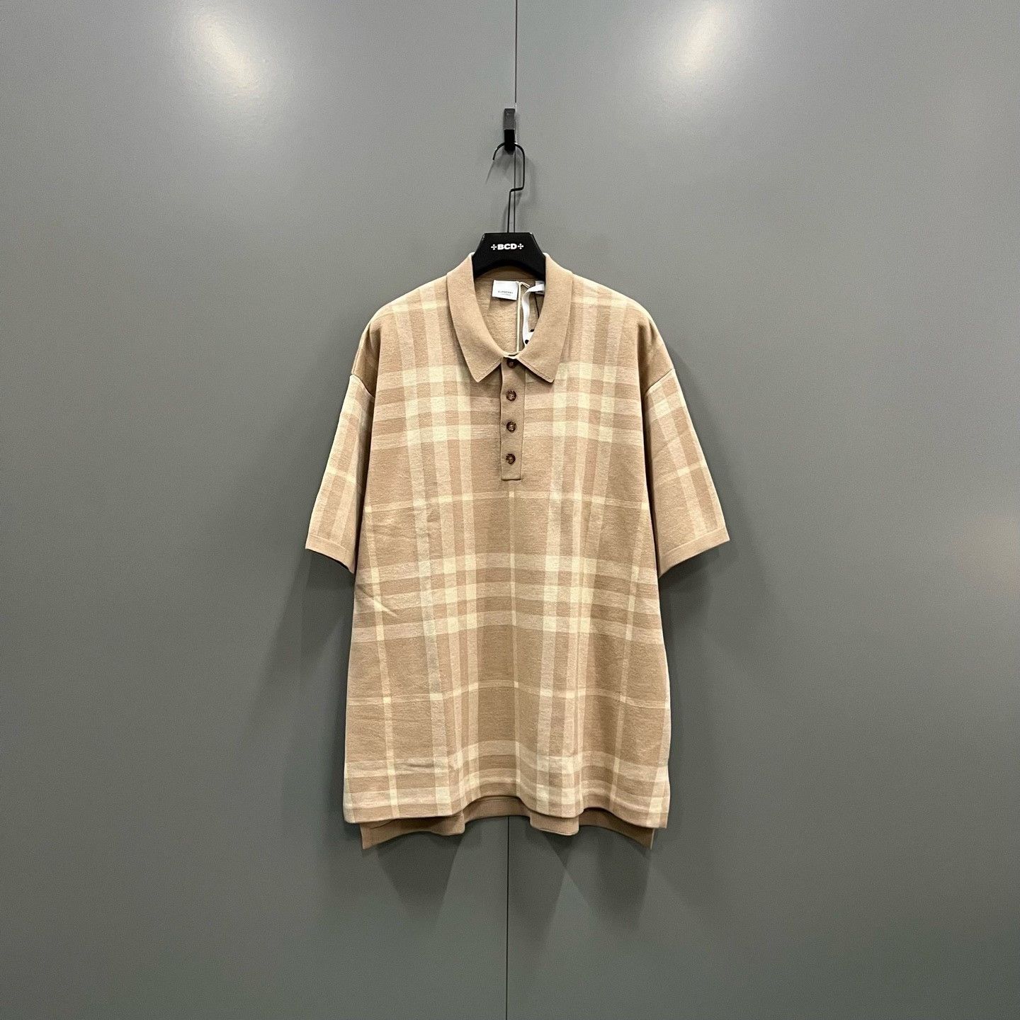 Burberry Burberry Check Knit Polo Shirt Size XL Size US XL / EU 56 / 4 - 2 Thumbnail
