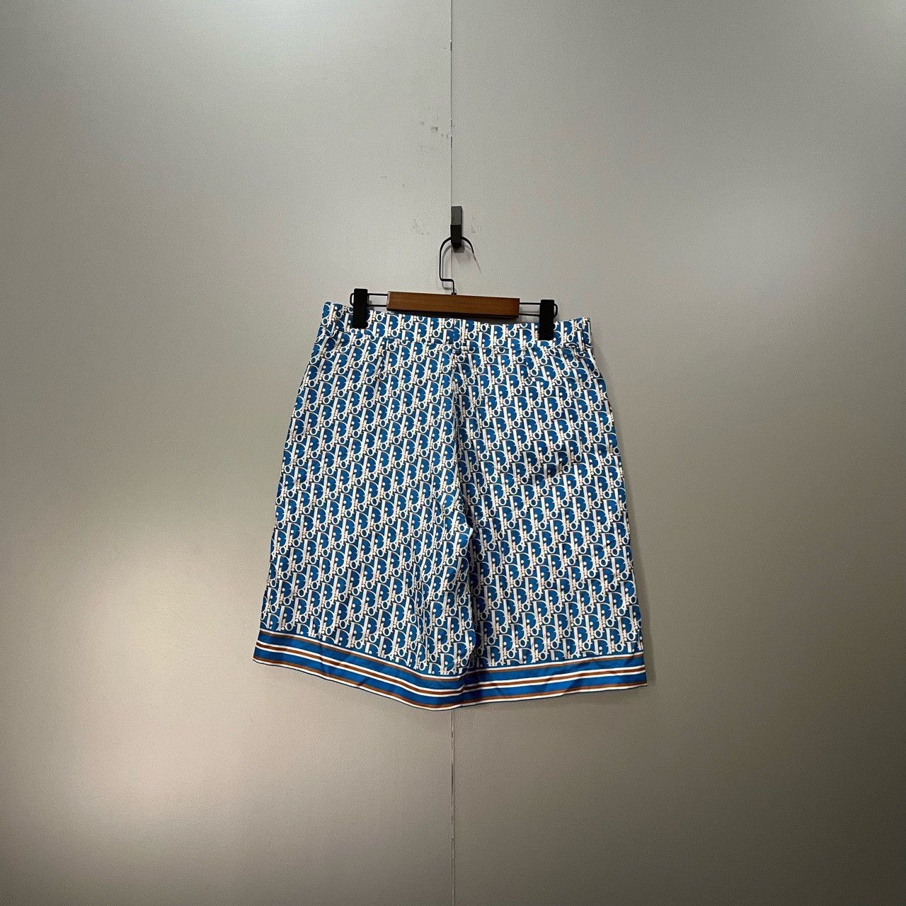 Dior Dior Blue Oblique Silk Shorts Size 32 Size US 32 / EU 48 - 3 Thumbnail