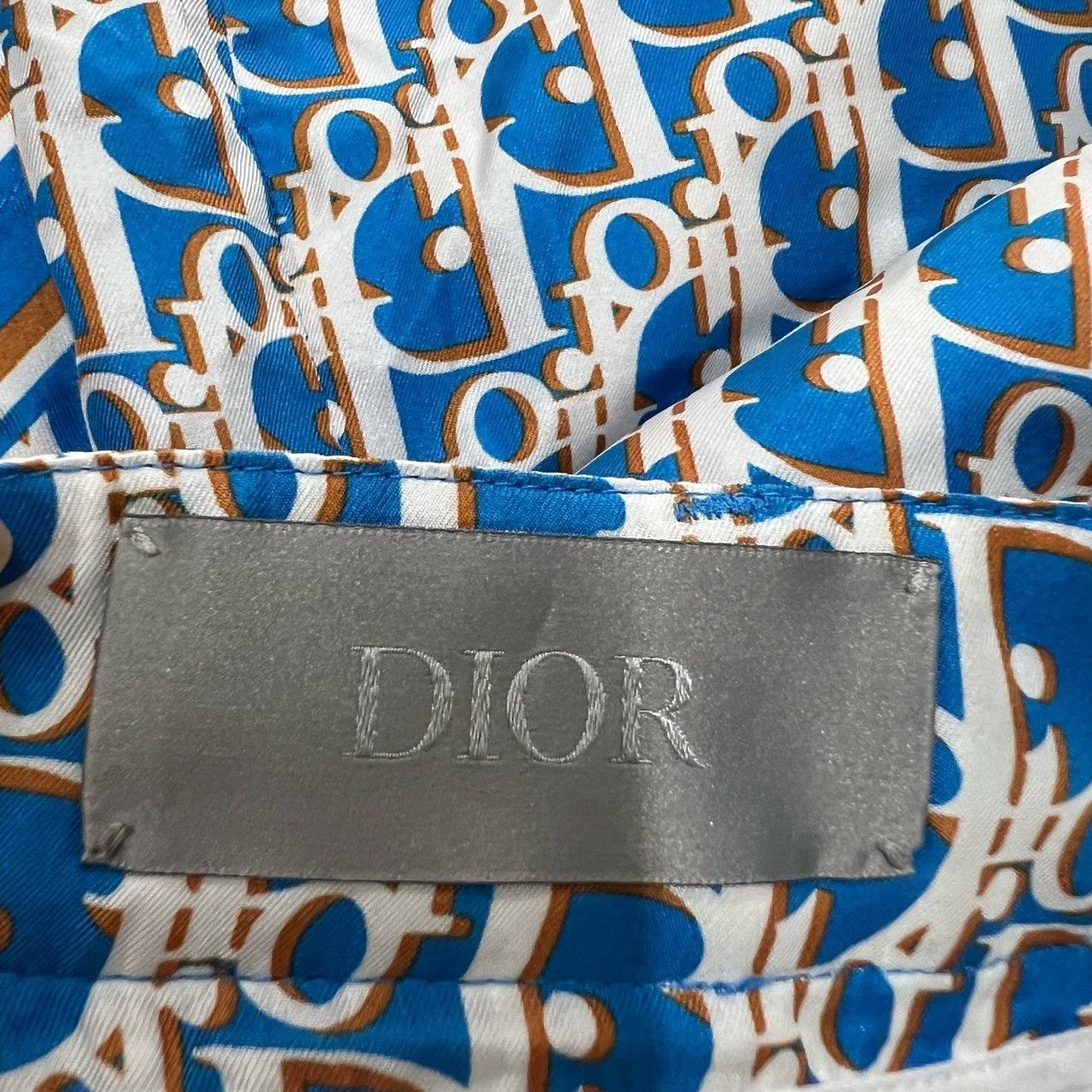 Dior Dior Blue Oblique Silk Shorts Size 32 Size US 32 / EU 48 - 4 Thumbnail