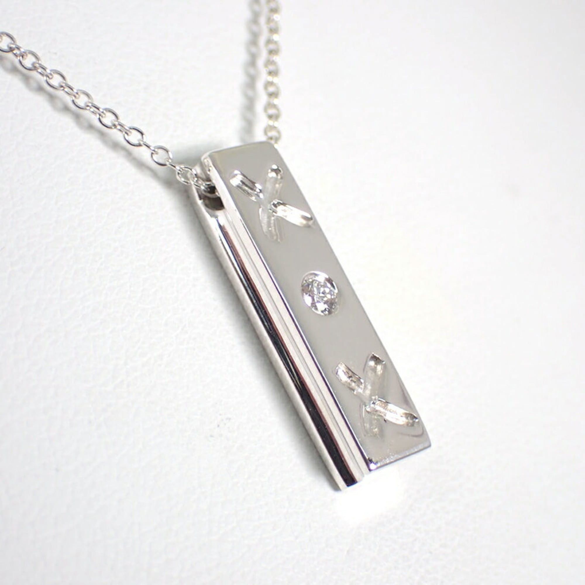 Tiffany & Co. TIFFANY & Co. 925 Kiss Bar Diamond Paloma Picasso Necklace Size ONE SIZE - 5 Thumbnail