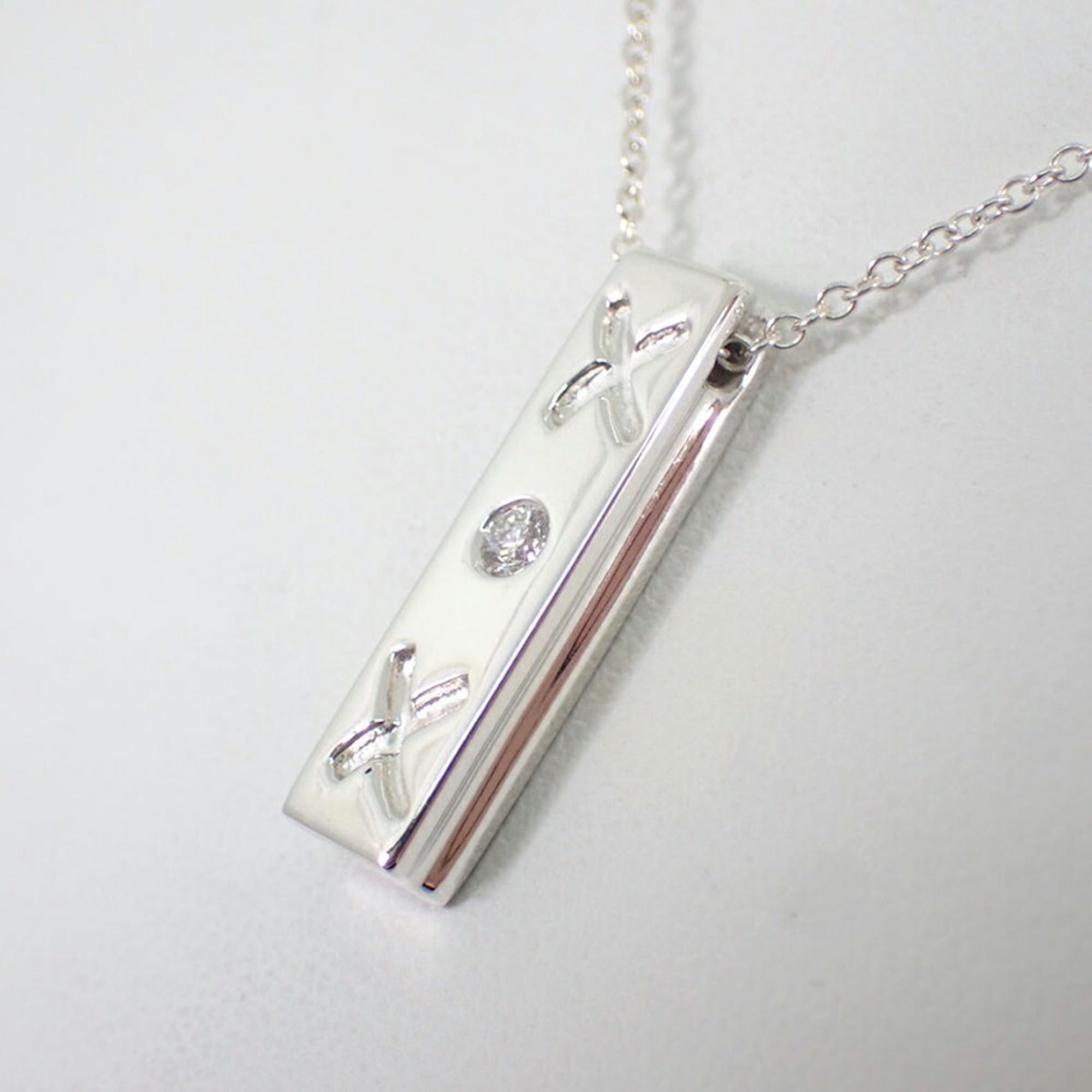 Tiffany & Co. TIFFANY & Co. 925 Kiss Bar Diamond Paloma Picasso Necklace Size ONE SIZE - 4 Thumbnail