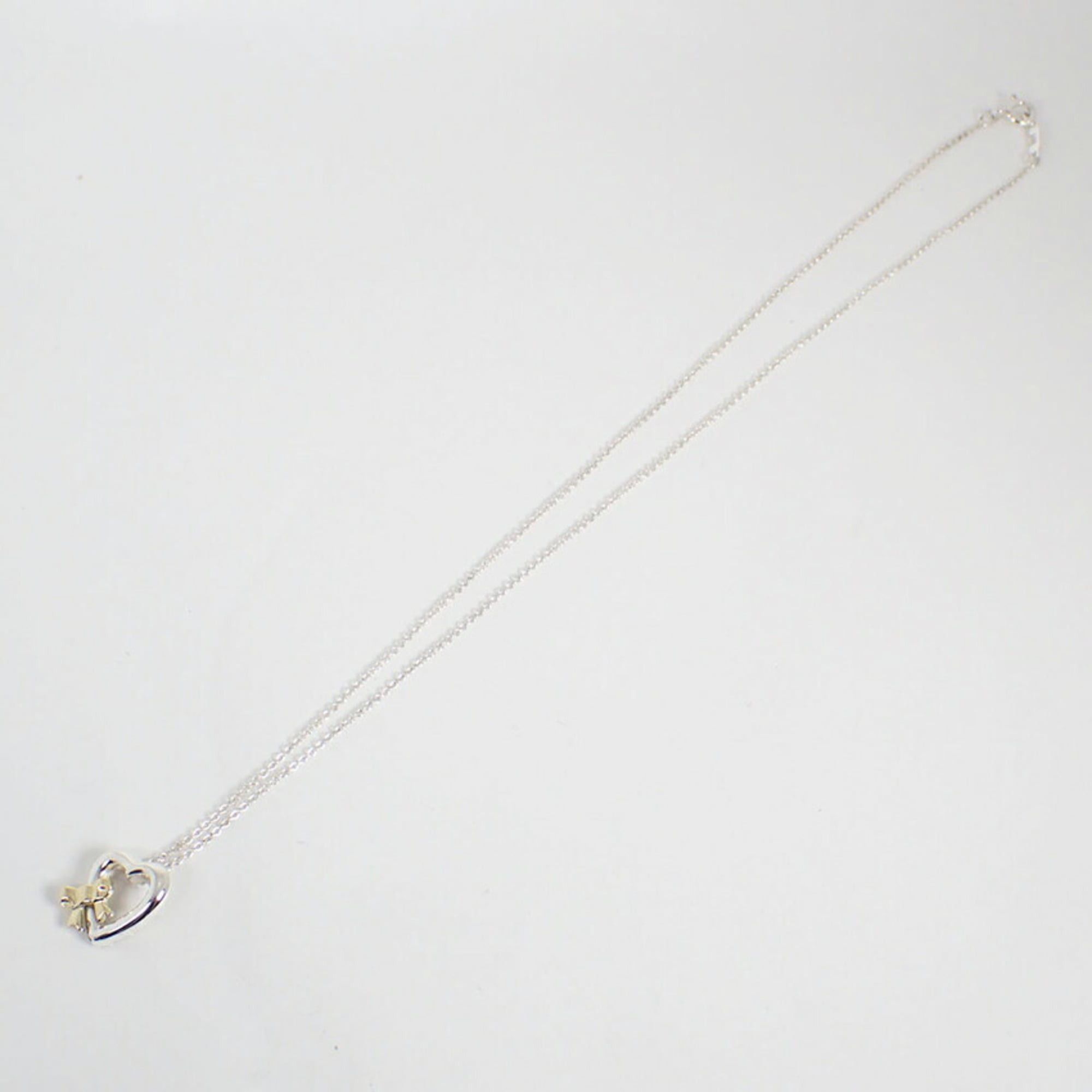 Tiffany & Co. TIFFANY & Co. 925 750 Heart Ribbon Pendant Necklace Size ONE SIZE - 7 Thumbnail