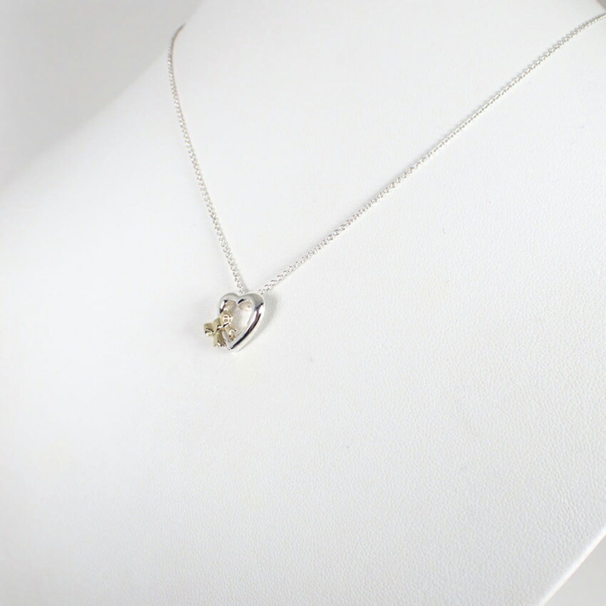 Tiffany & Co. TIFFANY & Co. 925 750 Heart Ribbon Pendant Necklace Size ONE SIZE - 5 Thumbnail