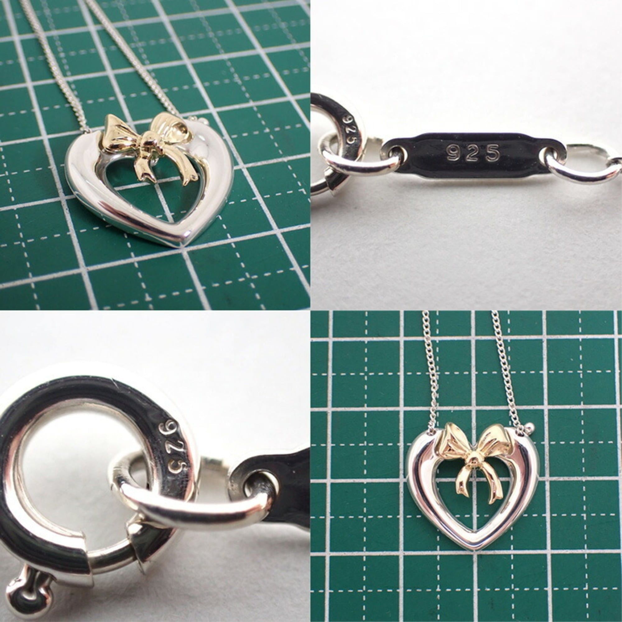 Tiffany & Co. TIFFANY & Co. 925 750 Heart Ribbon Pendant Necklace Size ONE SIZE - 11 Thumbnail